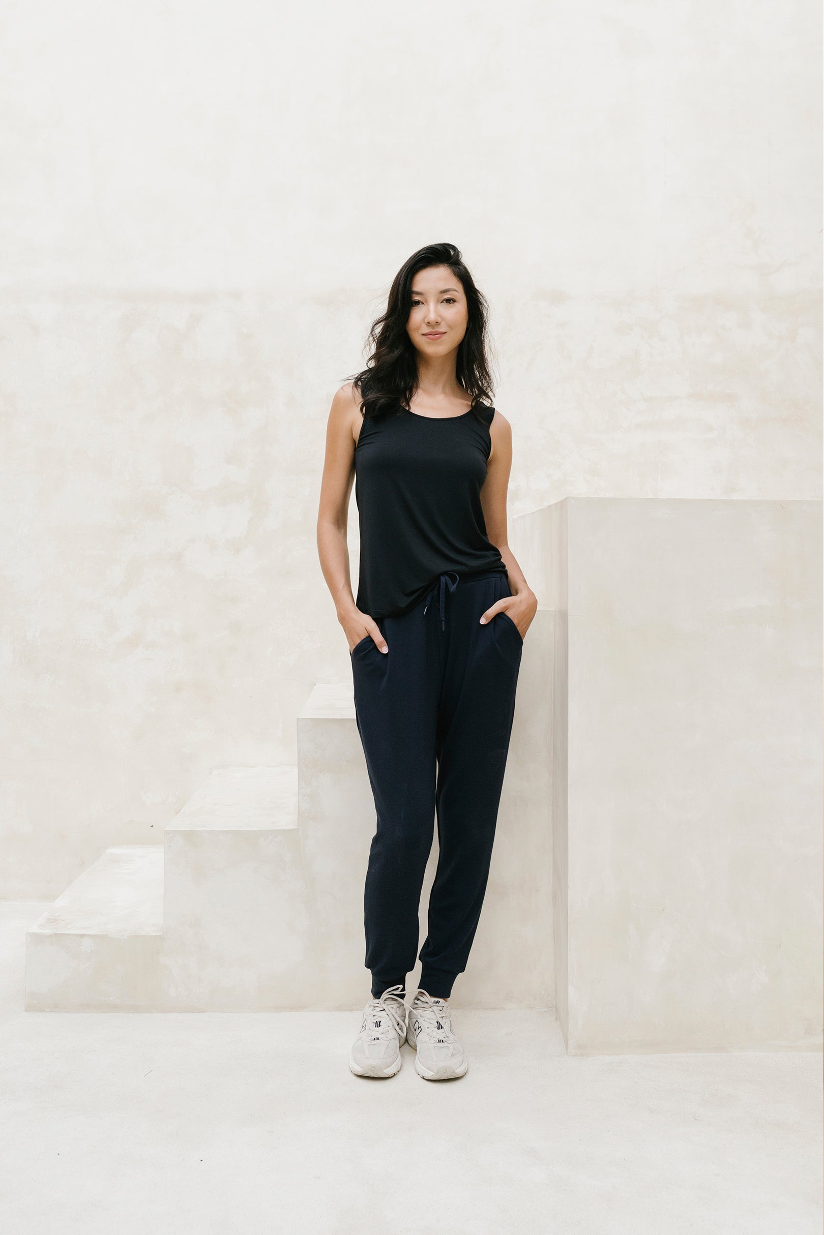 Lounge Tank Top in Noir