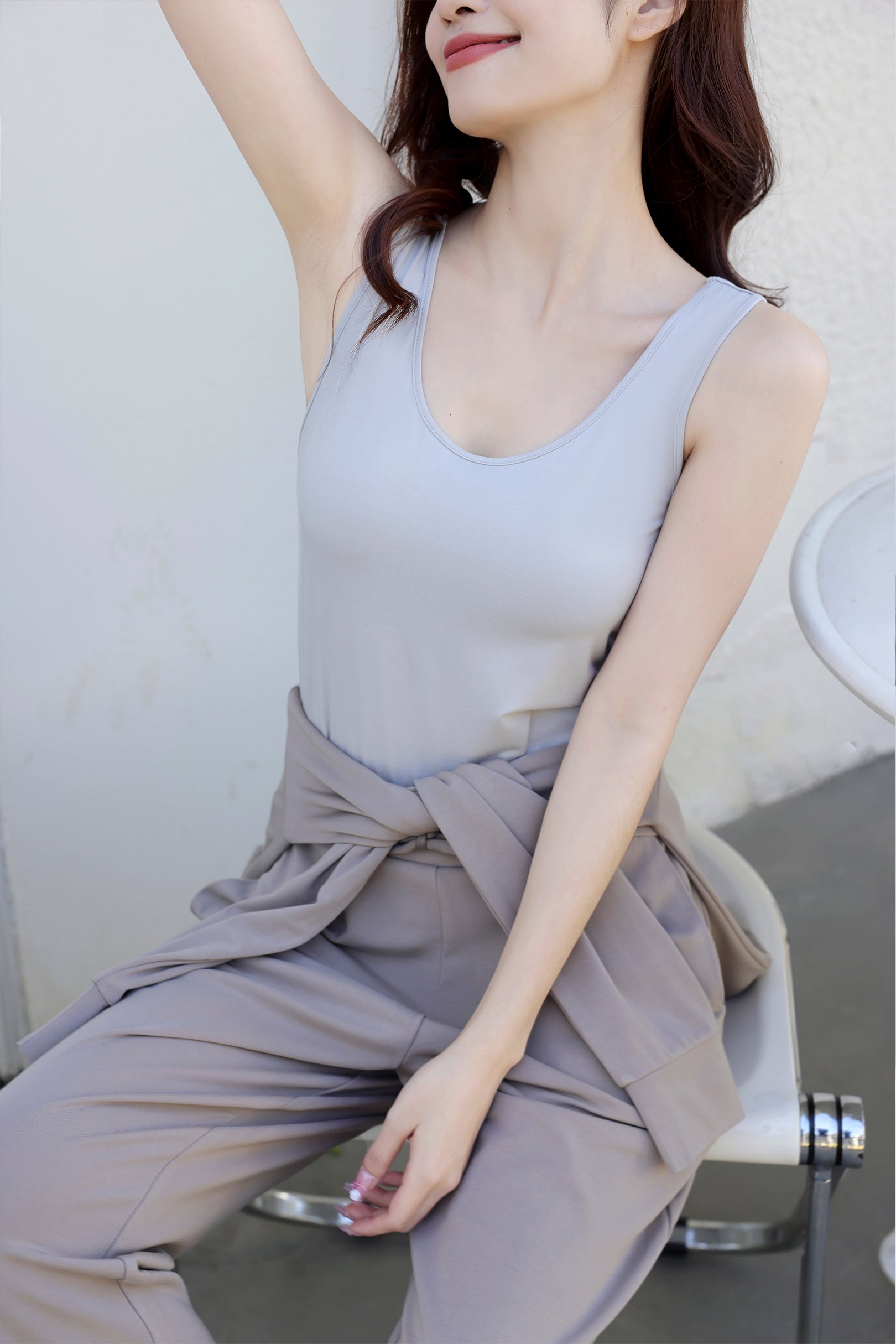 Lounge Tank Top in Cloud Grey