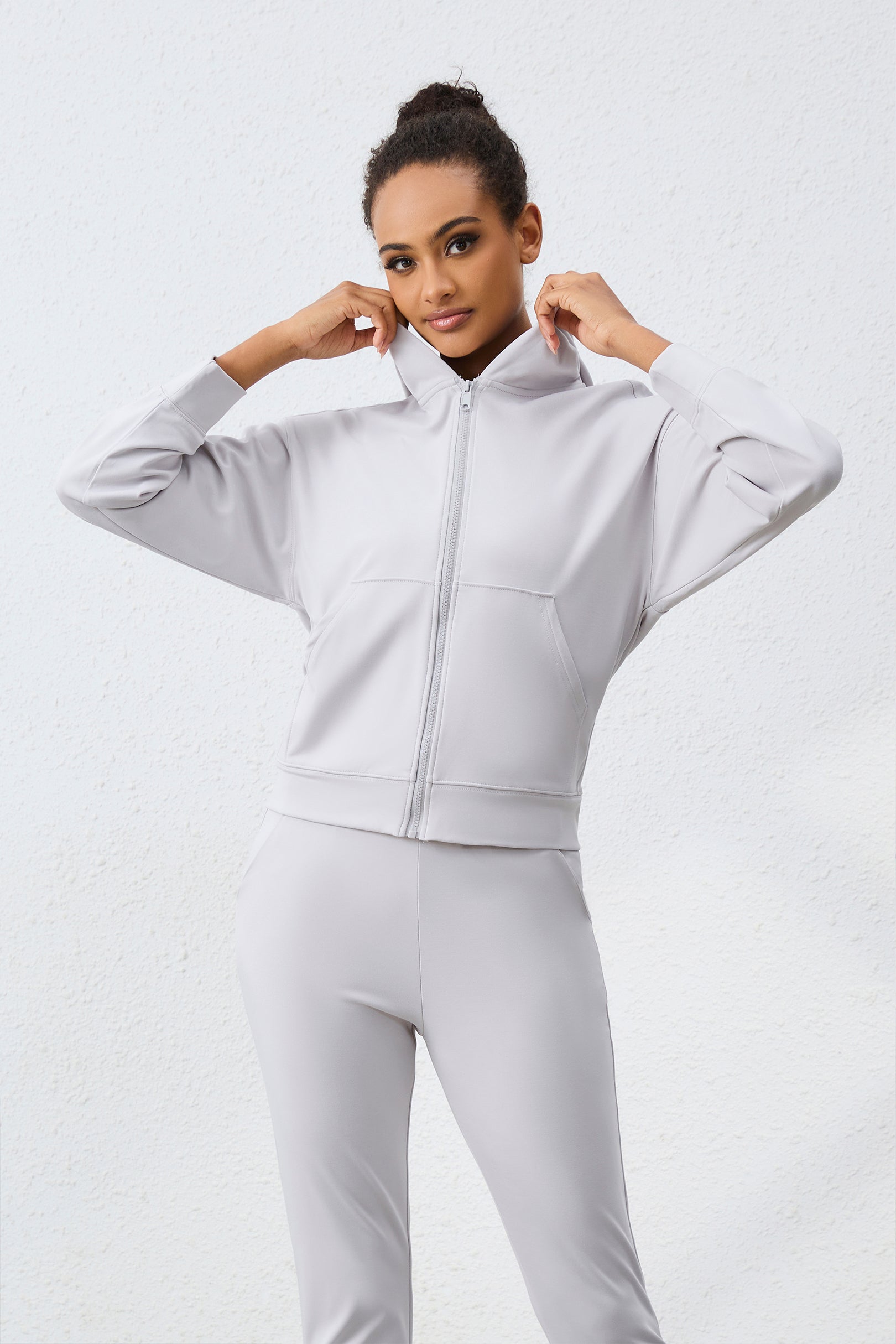 AirMode Hoodie Top in Grey