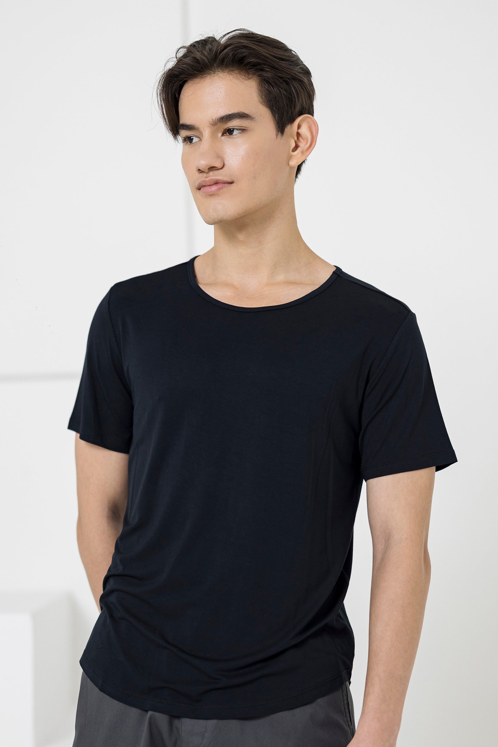 Men's Ice-Cool Lounge Tee in Noir
