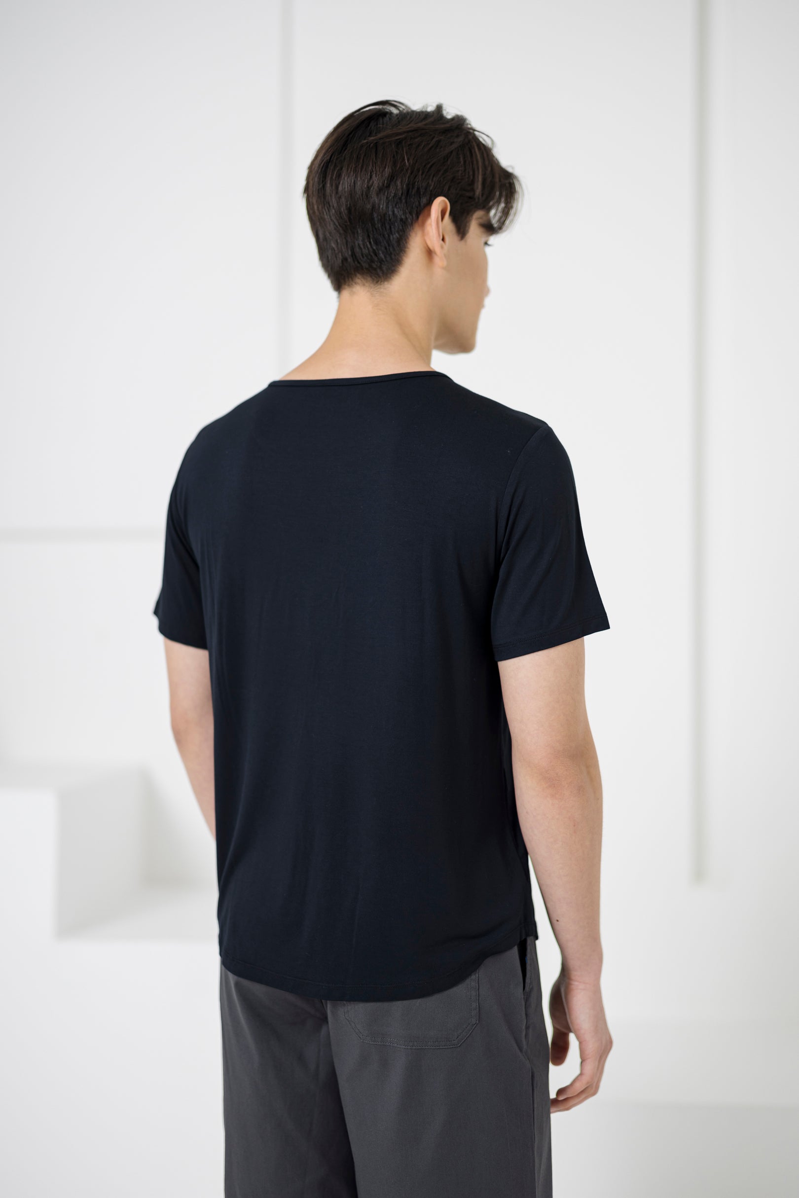 Men's Ice-Cool Lounge Tee in Noir