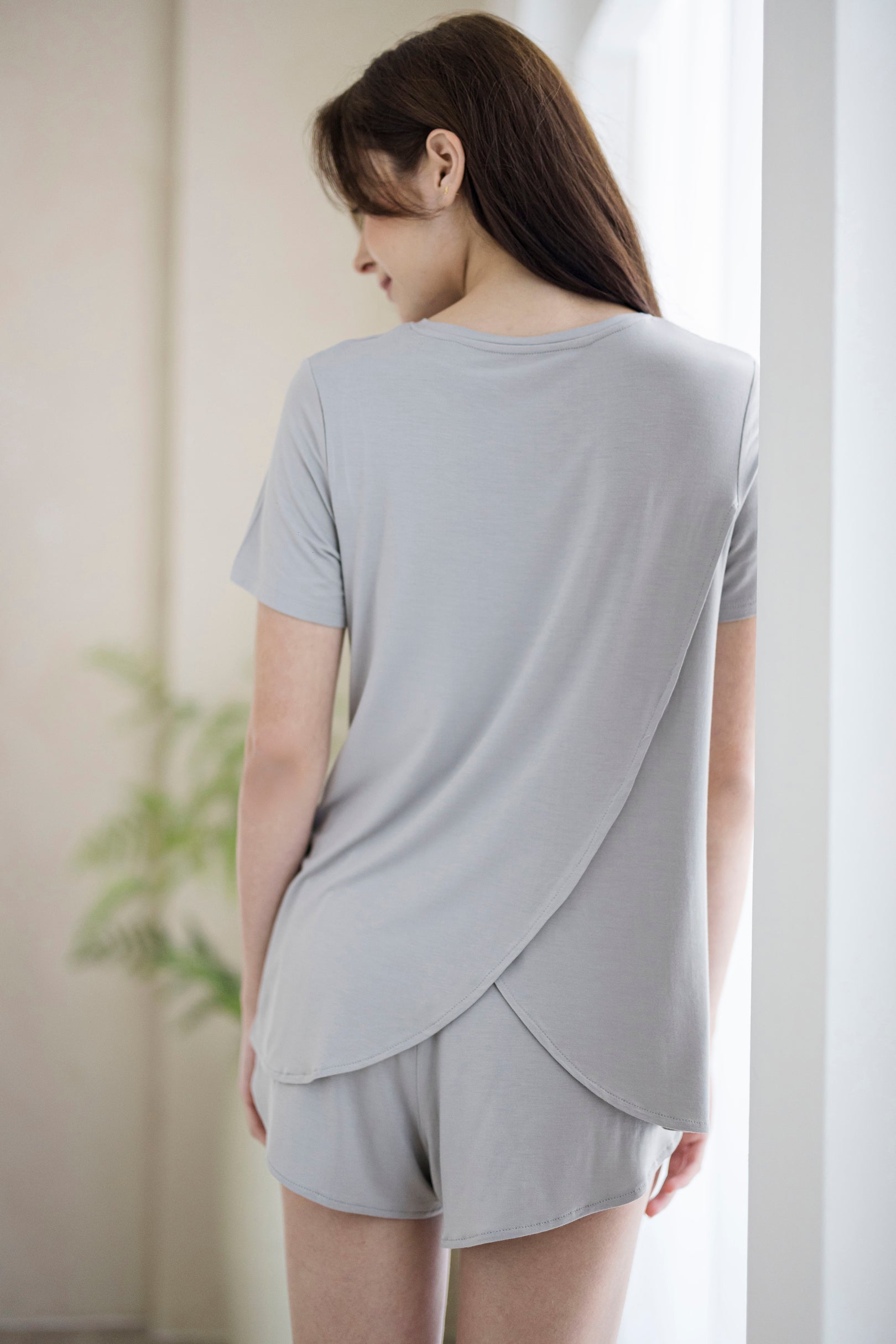 Mysa Lounge Shorts in Cloud Grey