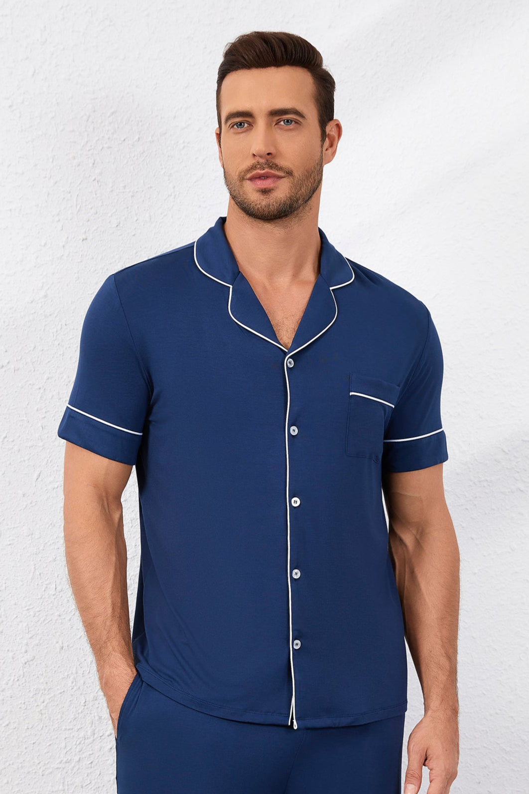 Men's Signature Pyjamas Set in Midnight Blue
