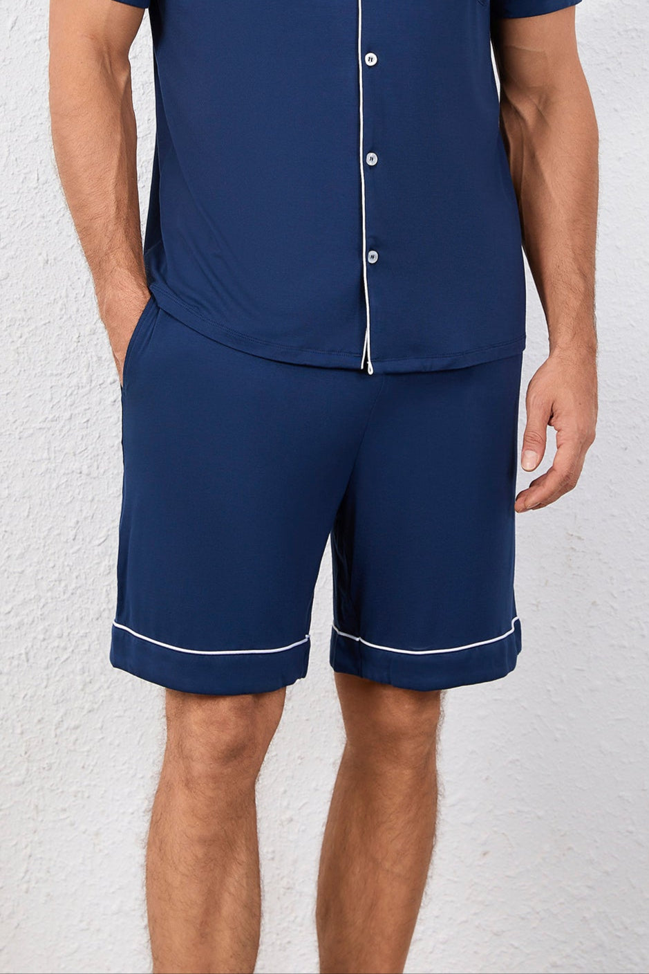 Men's Signature Pyjamas Shorts in Midnight Blue