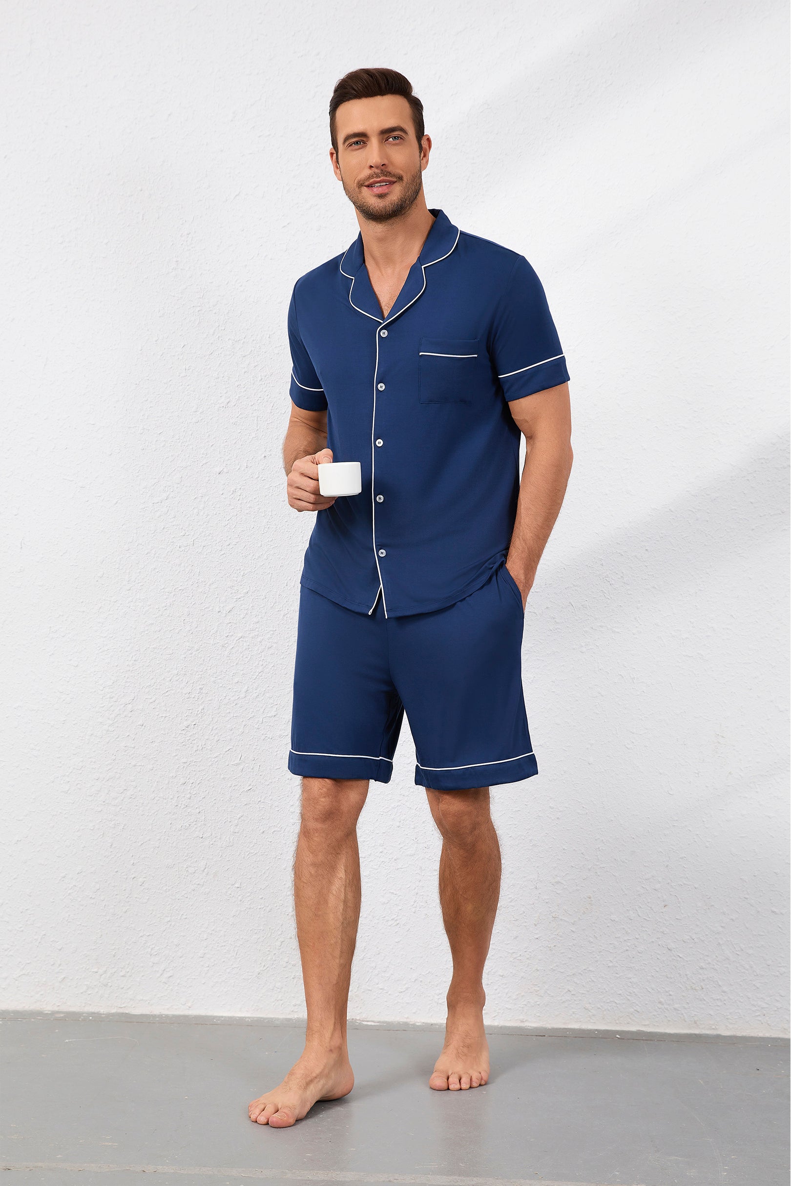 Men's Signature Pyjamas Shorts in Midnight Blue