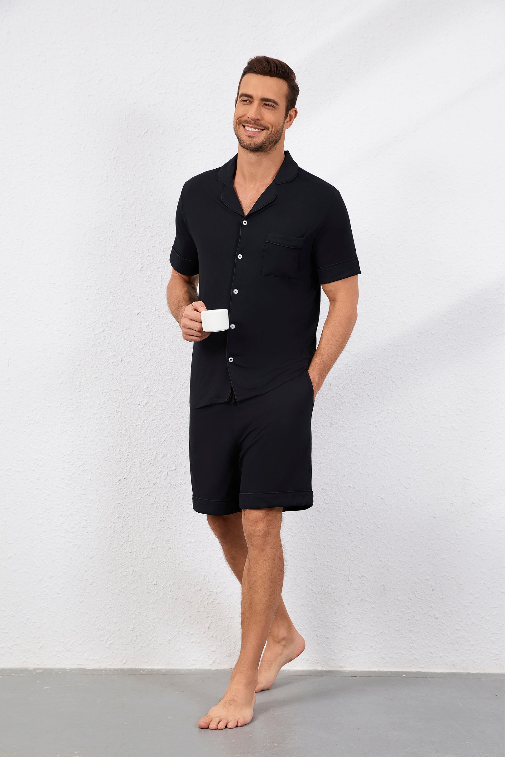 Men's Signature Pyjamas Shorts in Noir