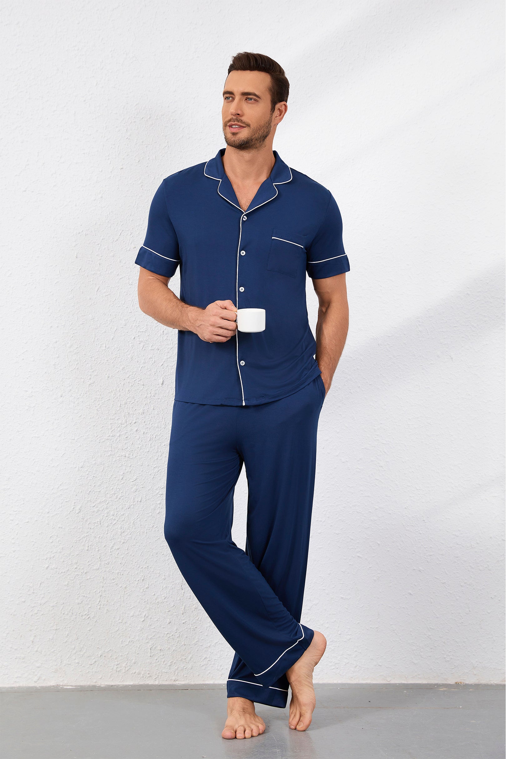 Men's Signature Pants Set in Midnight Blue