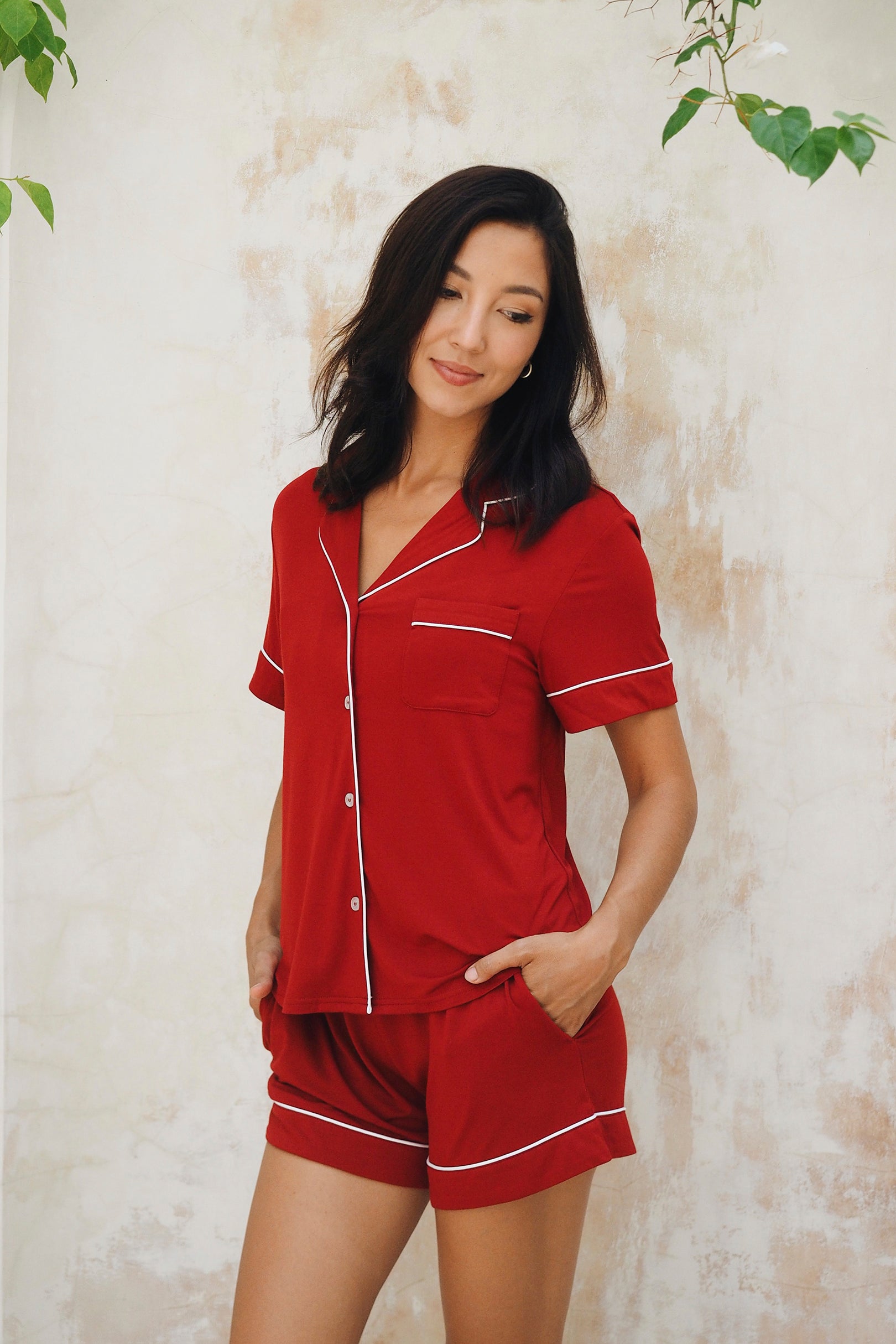 Signature Pyjamas Set in Merah Putih