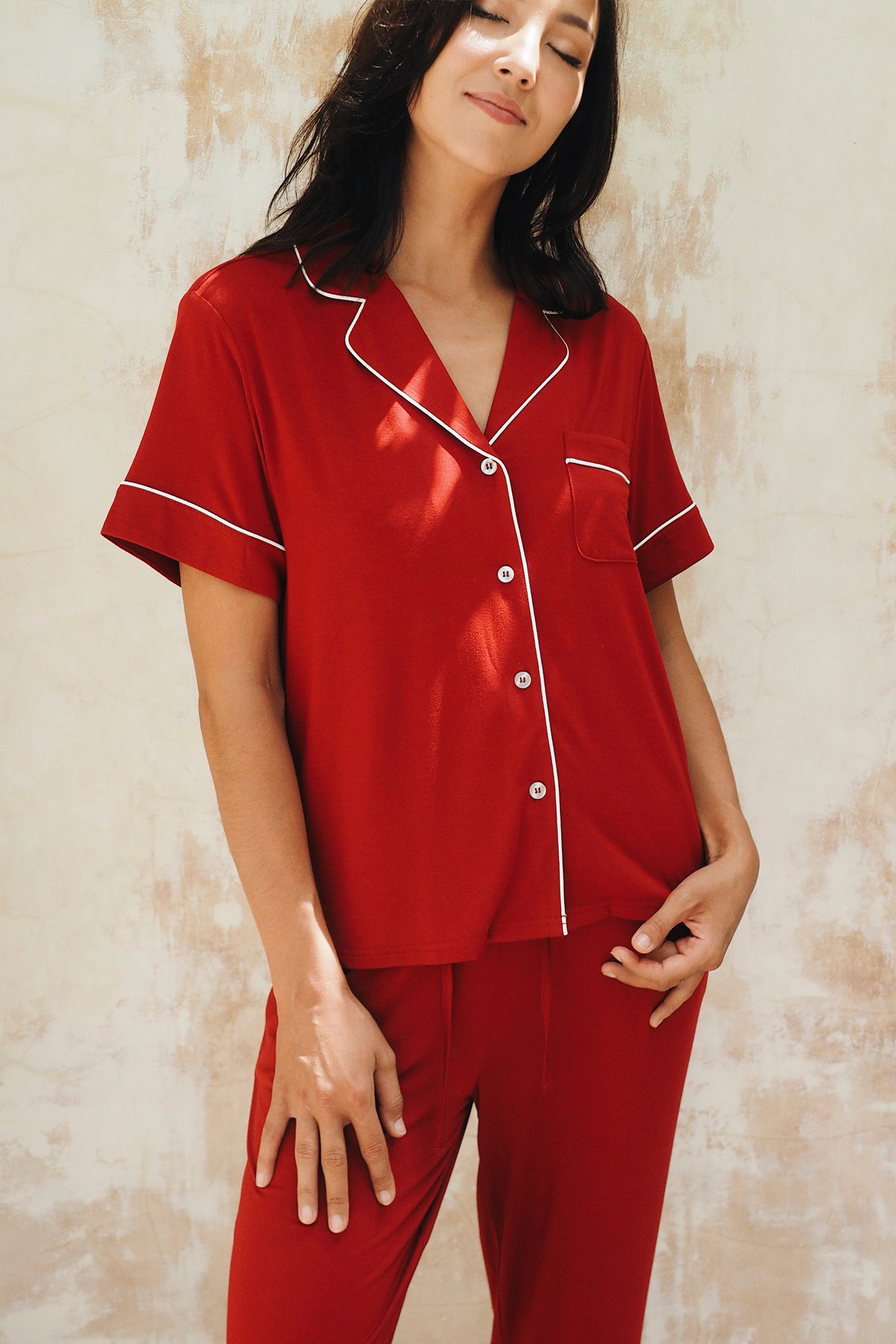 Signature Pants Set in Merah Putih