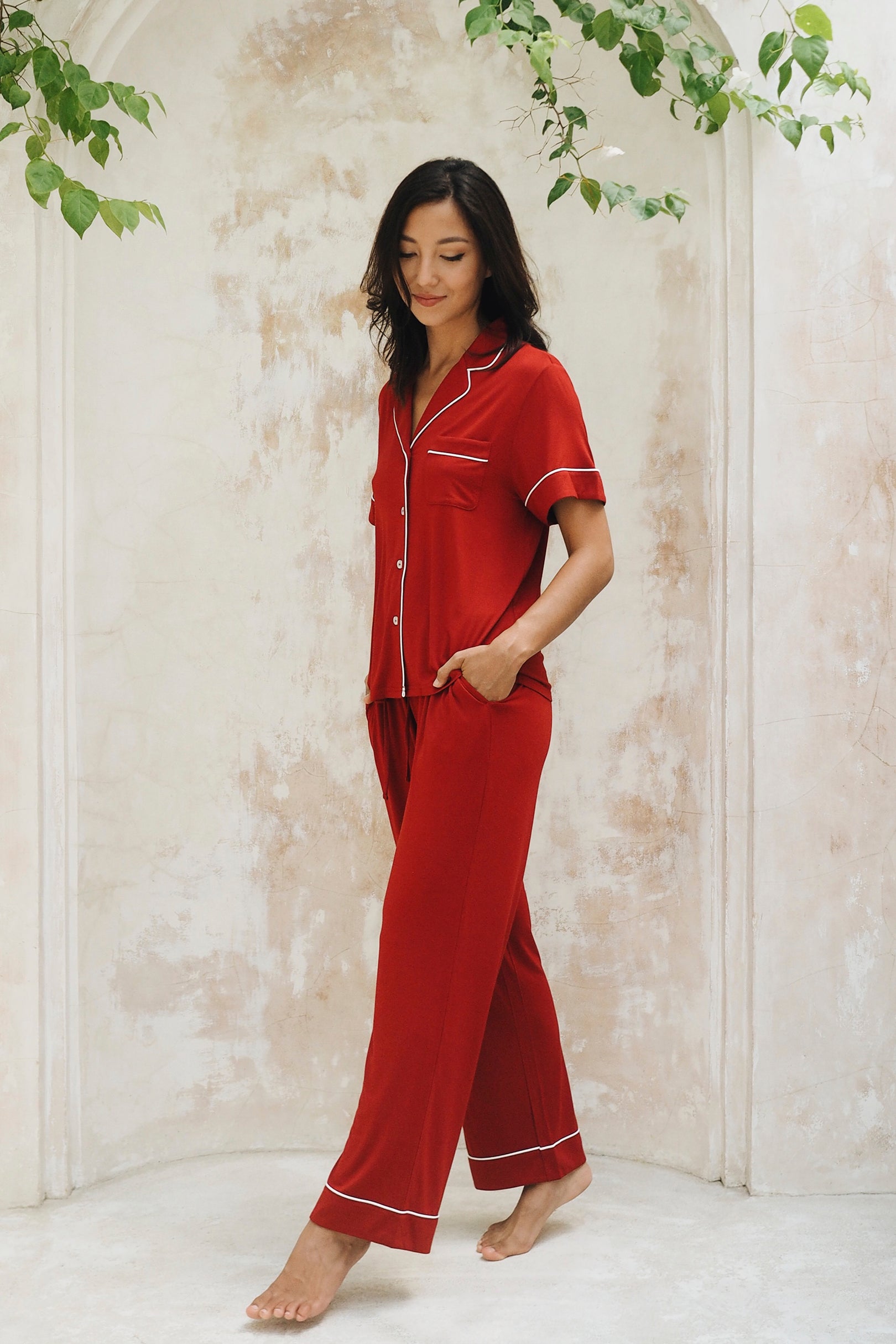 Signature (Pants Set) Pyjamas Pants in Merah Putih