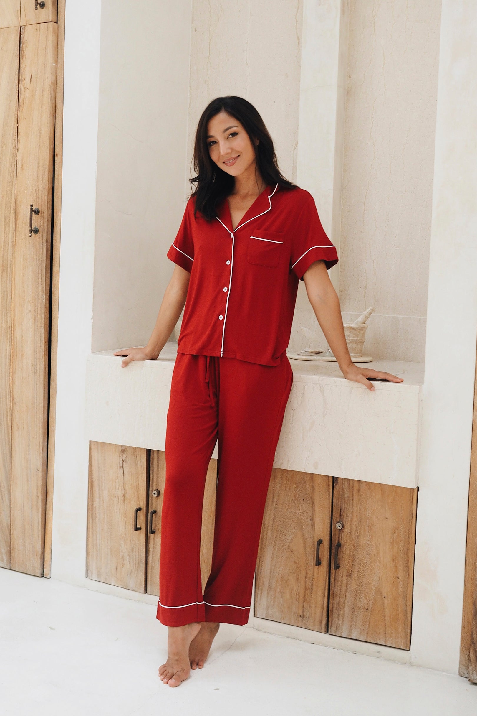 Signature (Pants Set) Pyjamas Pants in Merah Putih