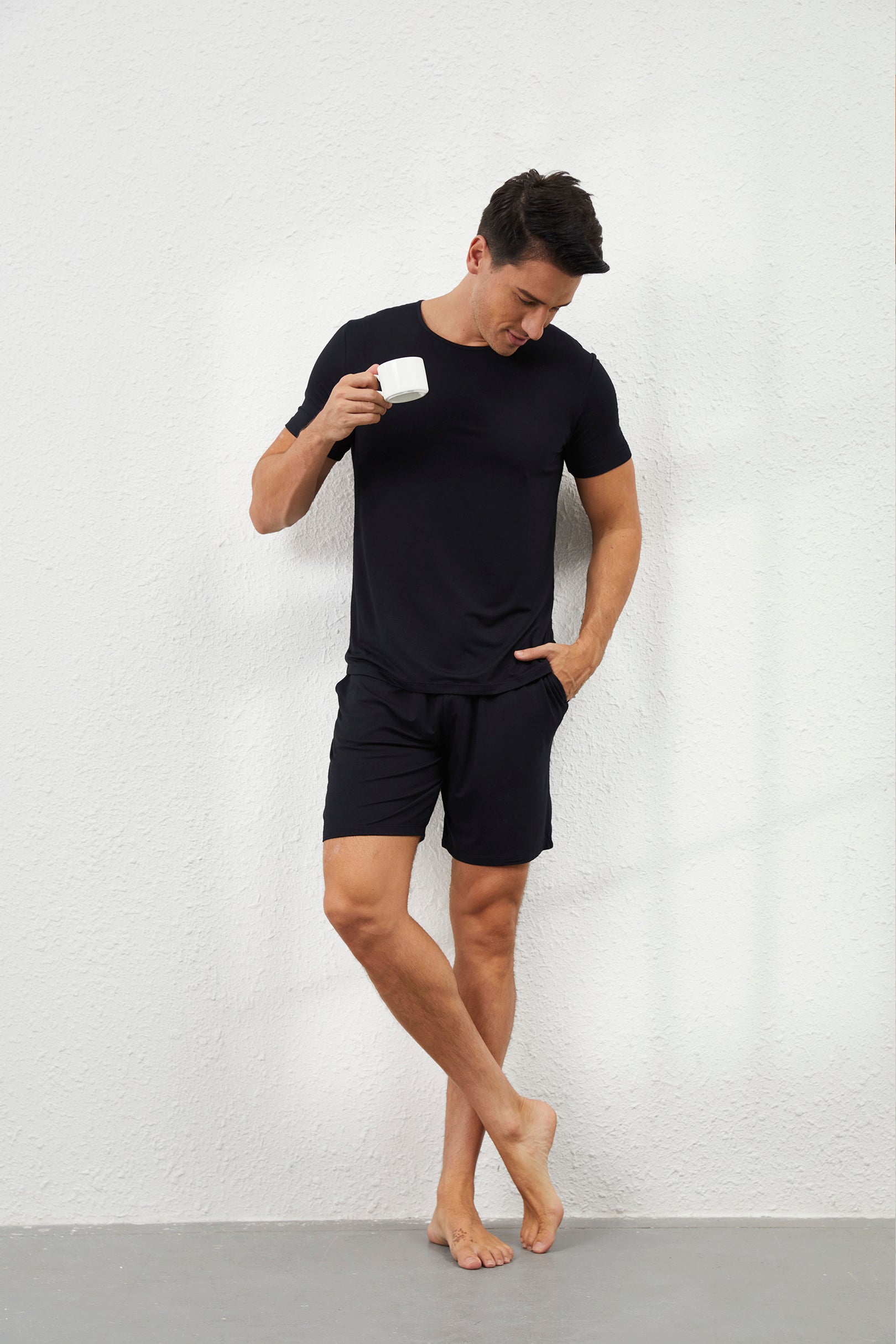 Men's Ice-Cool Lounge Shorts in Noir