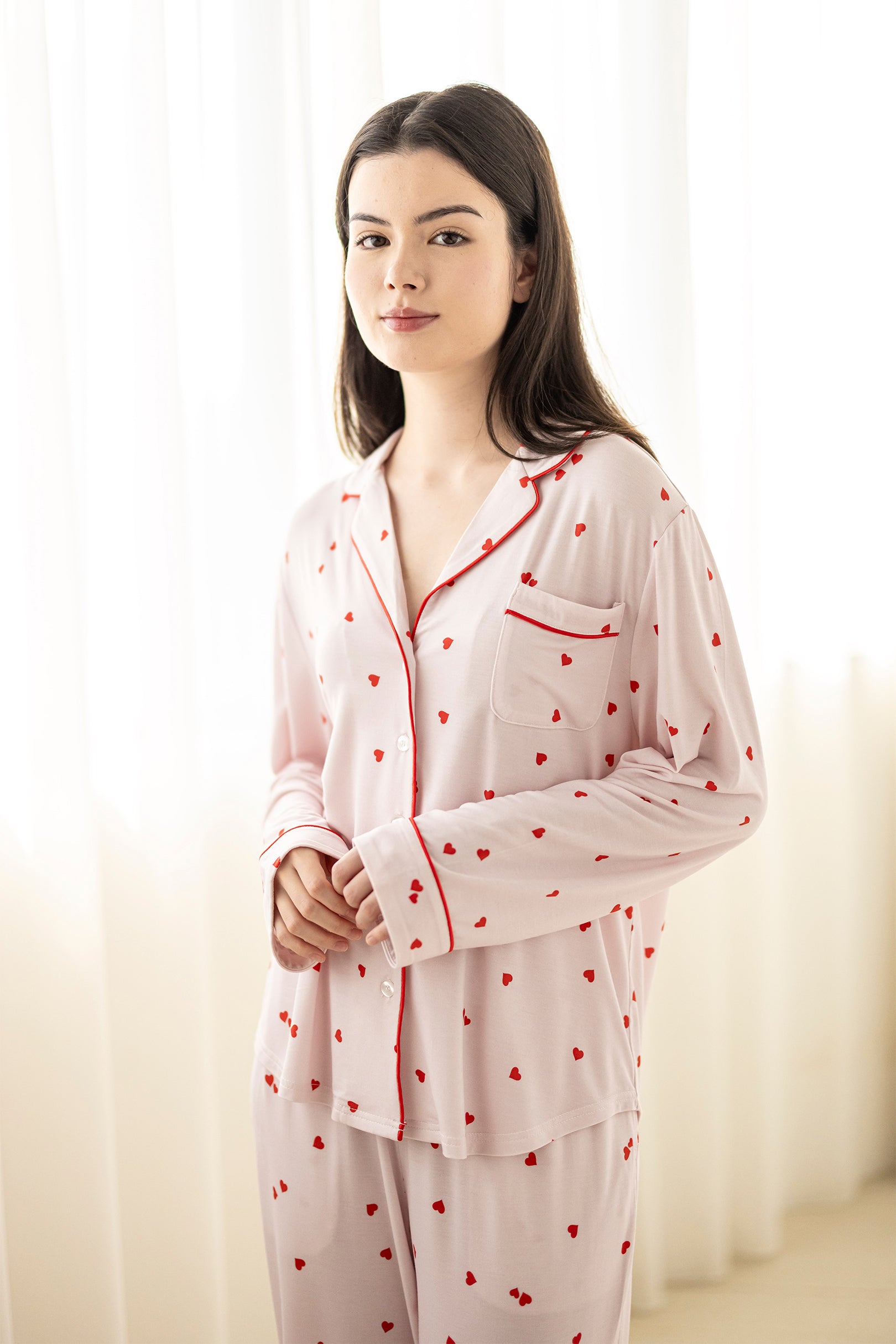 Signature Long Pyjamas Set in Hearts