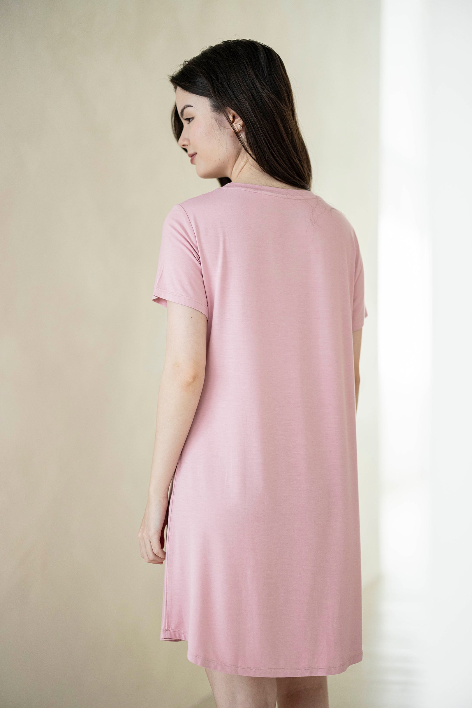 Ice-Cool Lounge Dress in Peony Pink