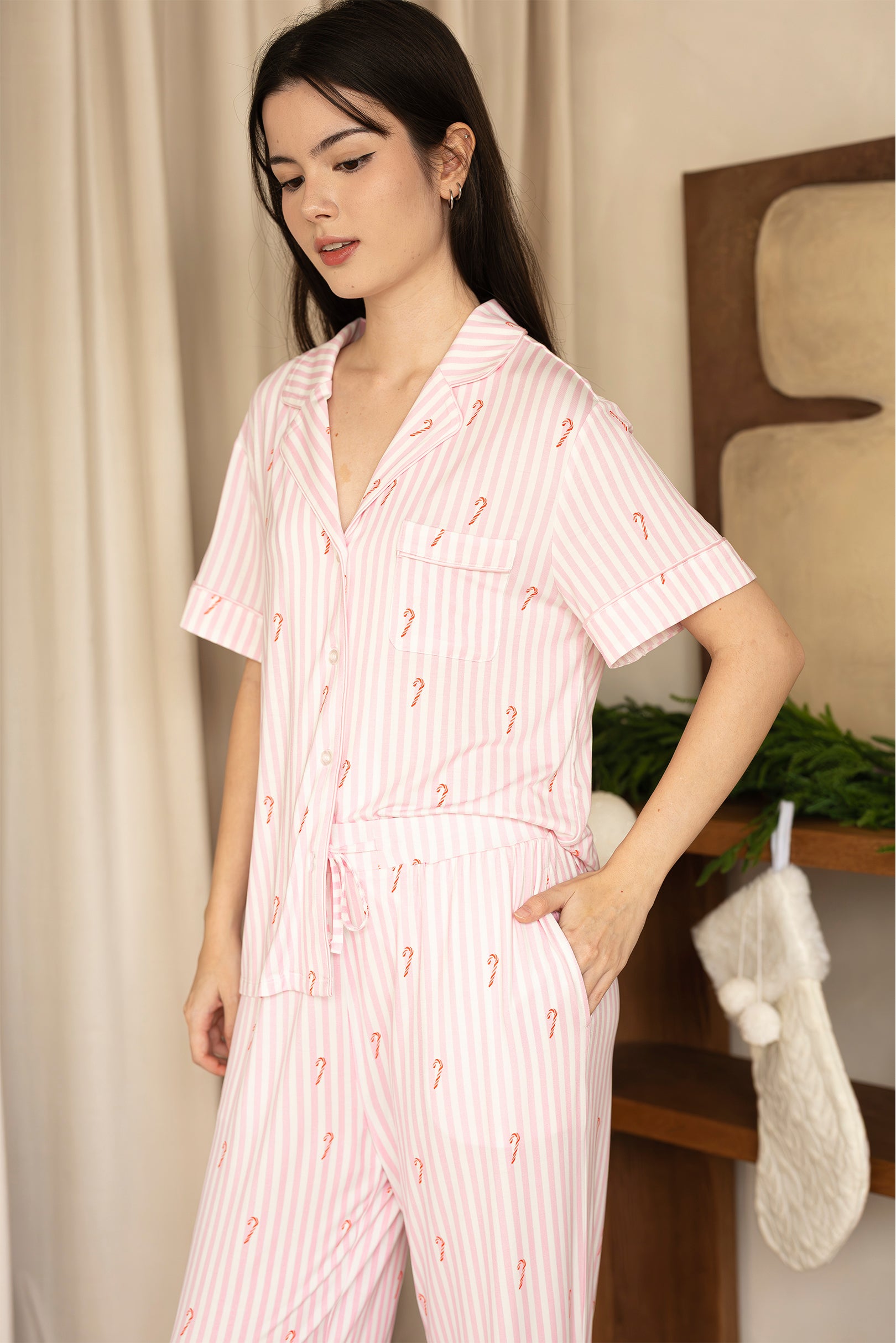 Signature Pants Set in Candy Cane Trail