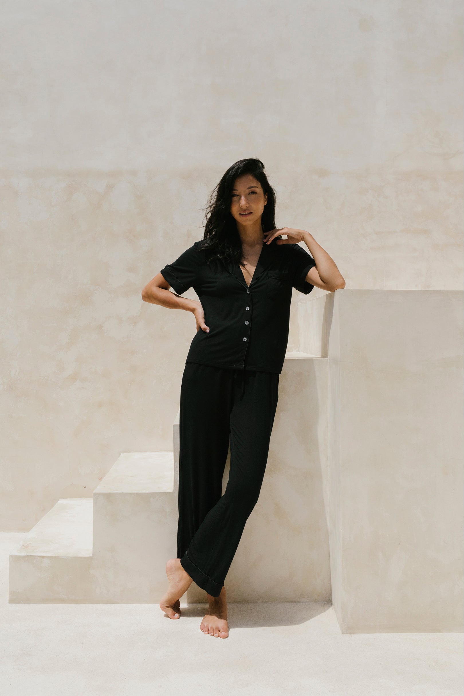 Signature Pants Set in Noir