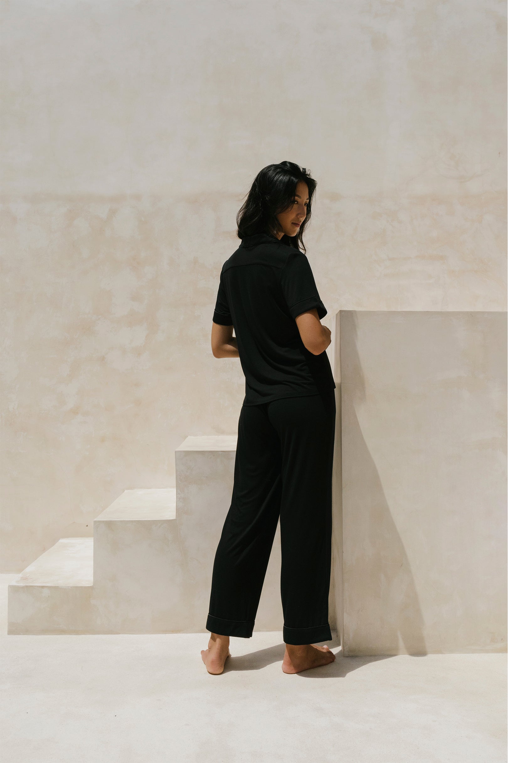 Signature Pants Set in Noir