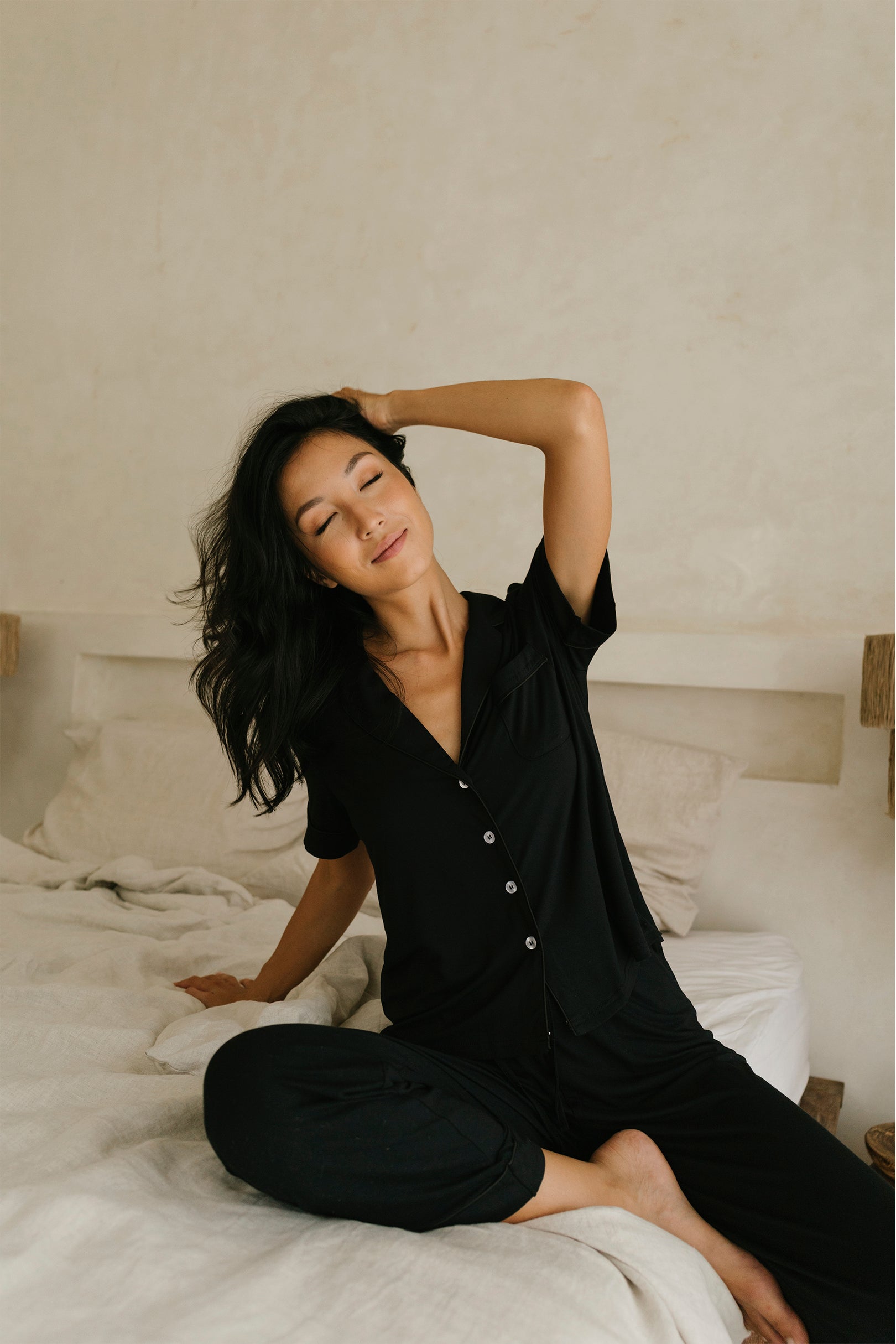 Signature (Pants Set) Pyjamas Pants in Noir