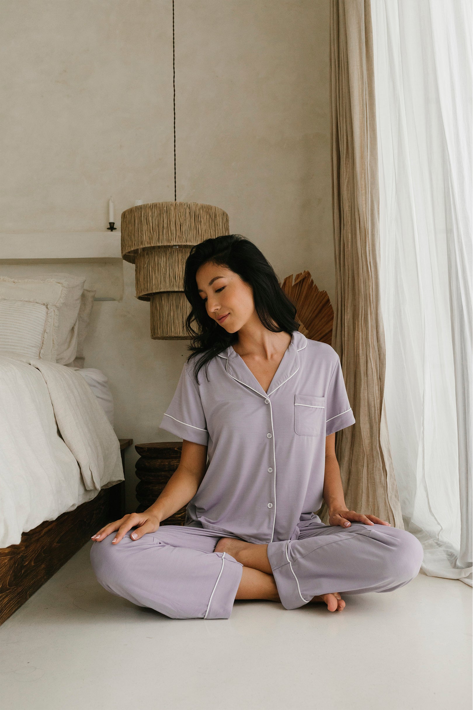 Signature (Pants Set) Pyjamas Pants in Lilac Grey