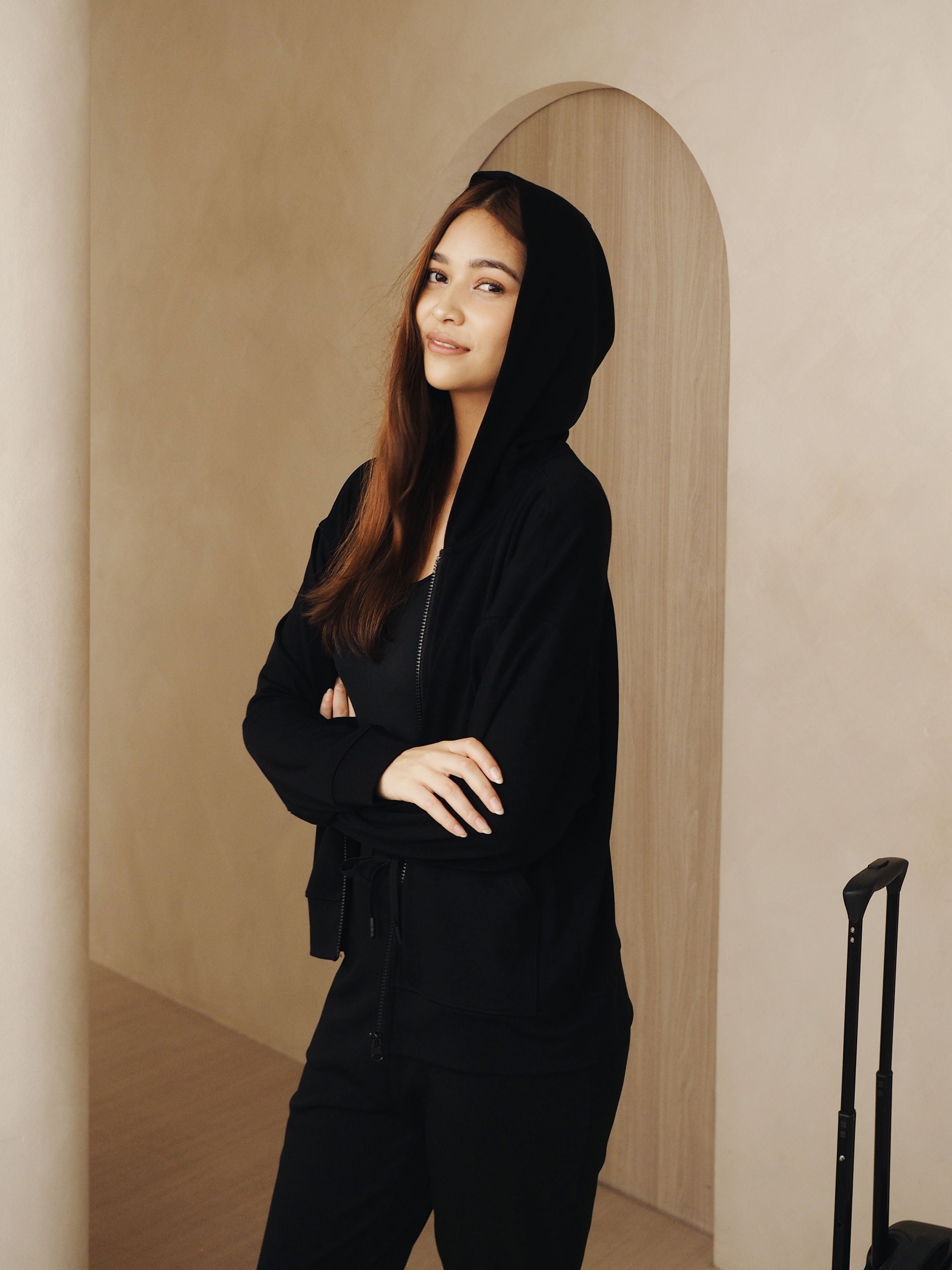 AirMode Hoodie Jacket in Noir