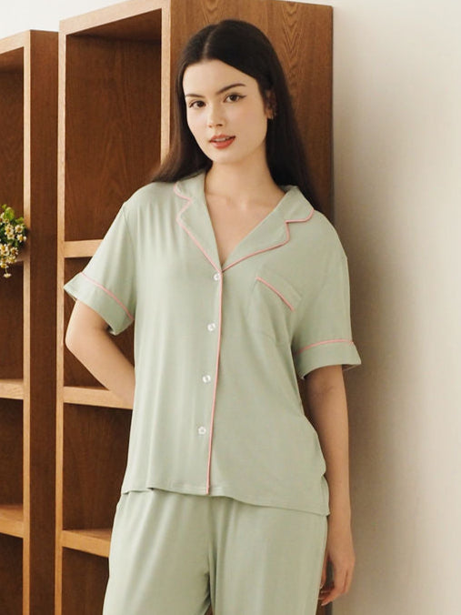 Signature (Pants Set) Pyjamas Top in Spring Green