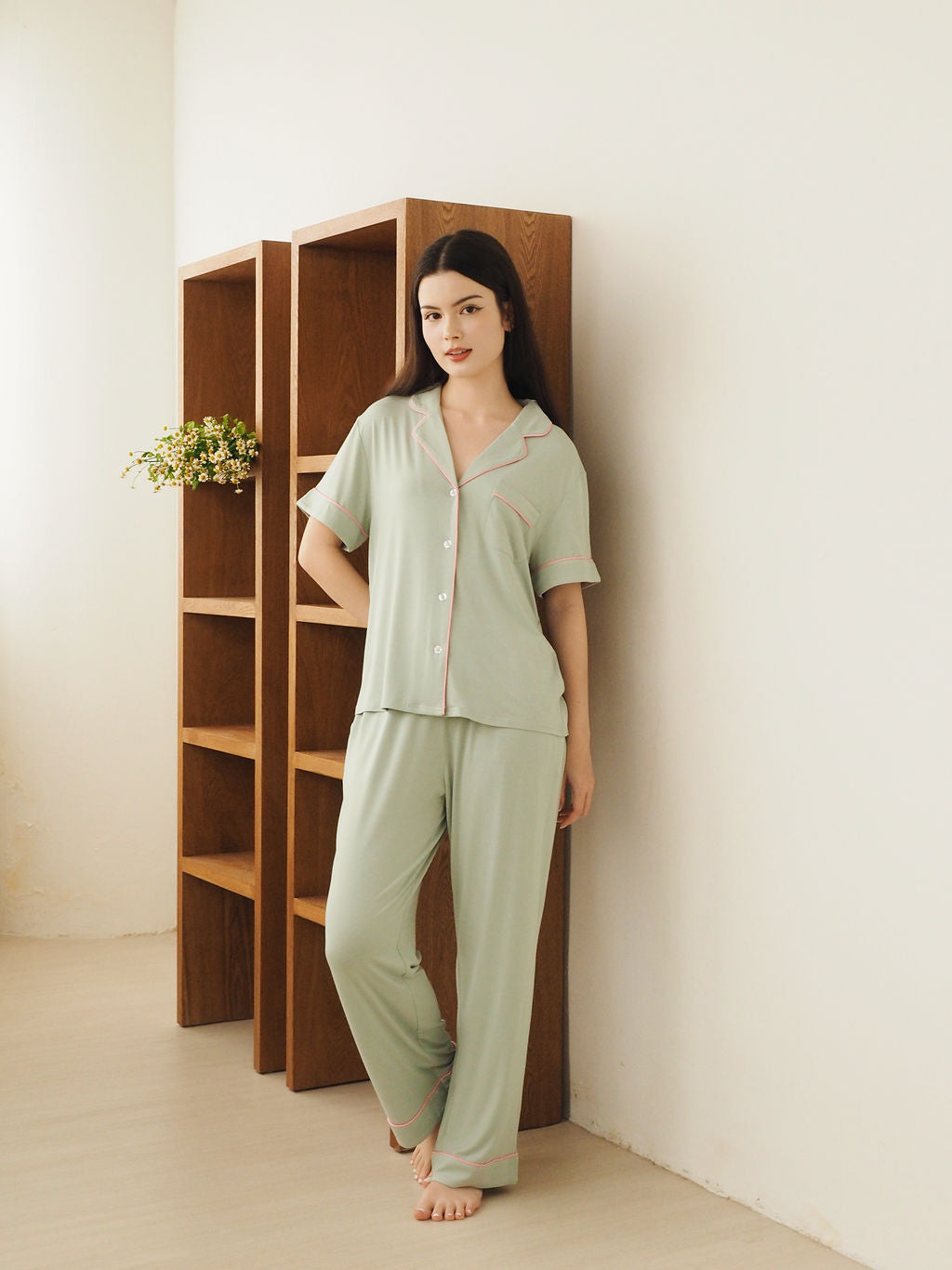 Signature (Pants Set) Pyjamas Pants in Spring Green