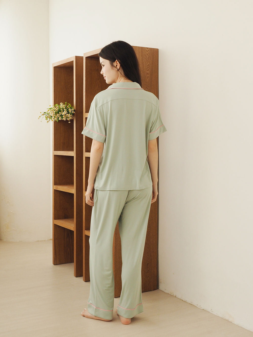 Signature (Pants Set) Pyjamas Top in Spring Green