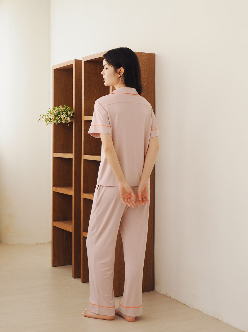Signature (Pants Set) Pyjamas Top in Spring Pink