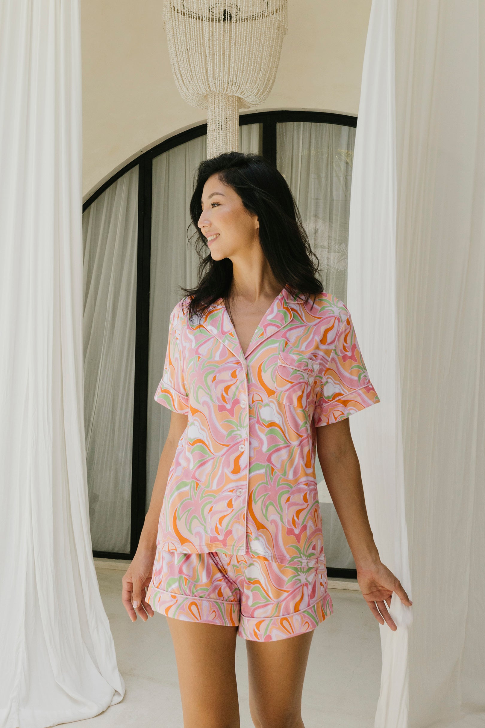 Signature Pyjamas Set in Sunrise Sorrento
