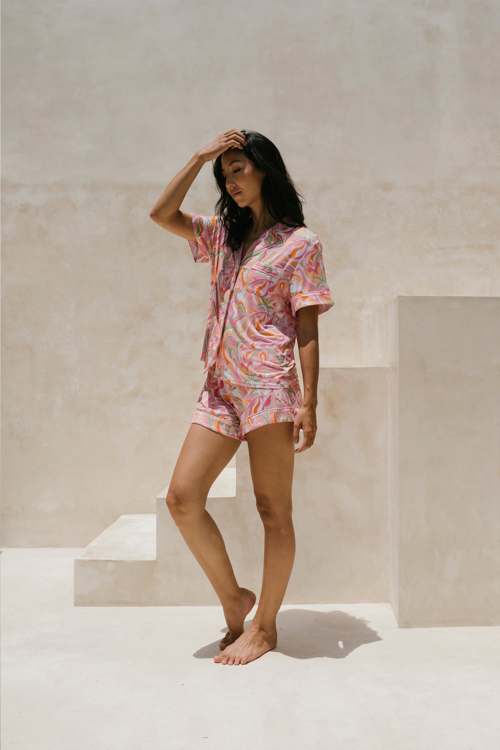 Signature Pyjamas Set in Sunrise Sorrento