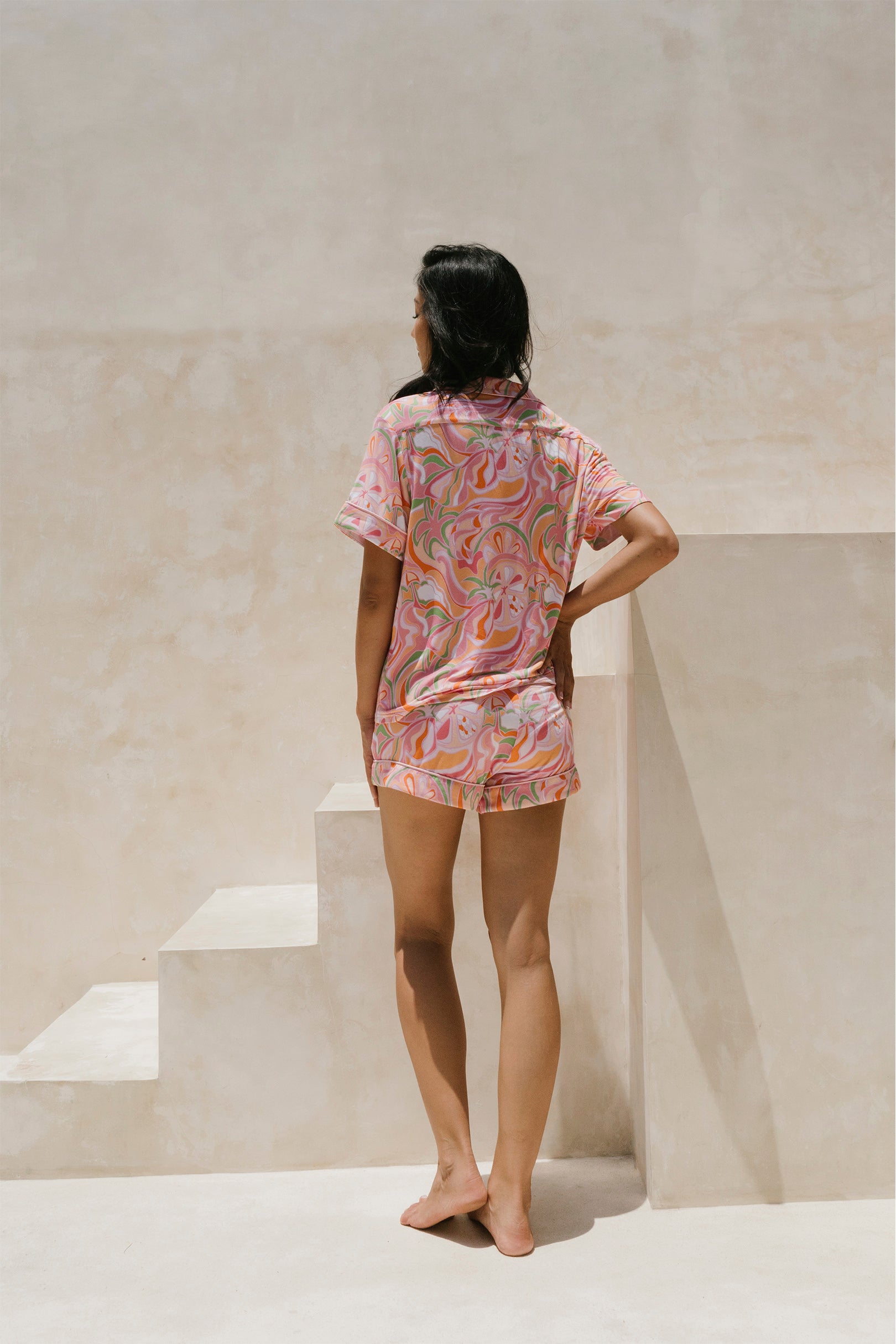 Signature Pyjamas Set in Sunrise Sorrento
