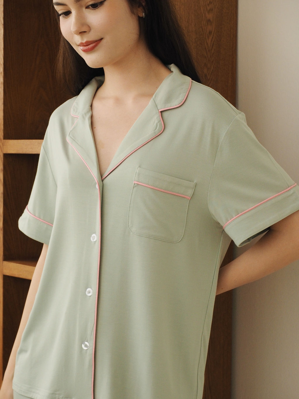 Signature (Pants Set) Pyjamas Top in Spring Green