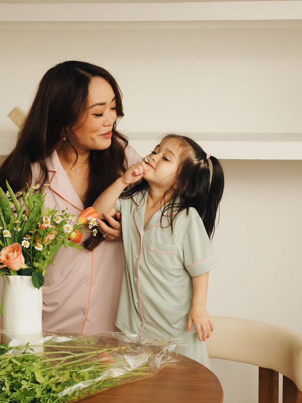 Mini Signature Pyjamas Set in Spring Green