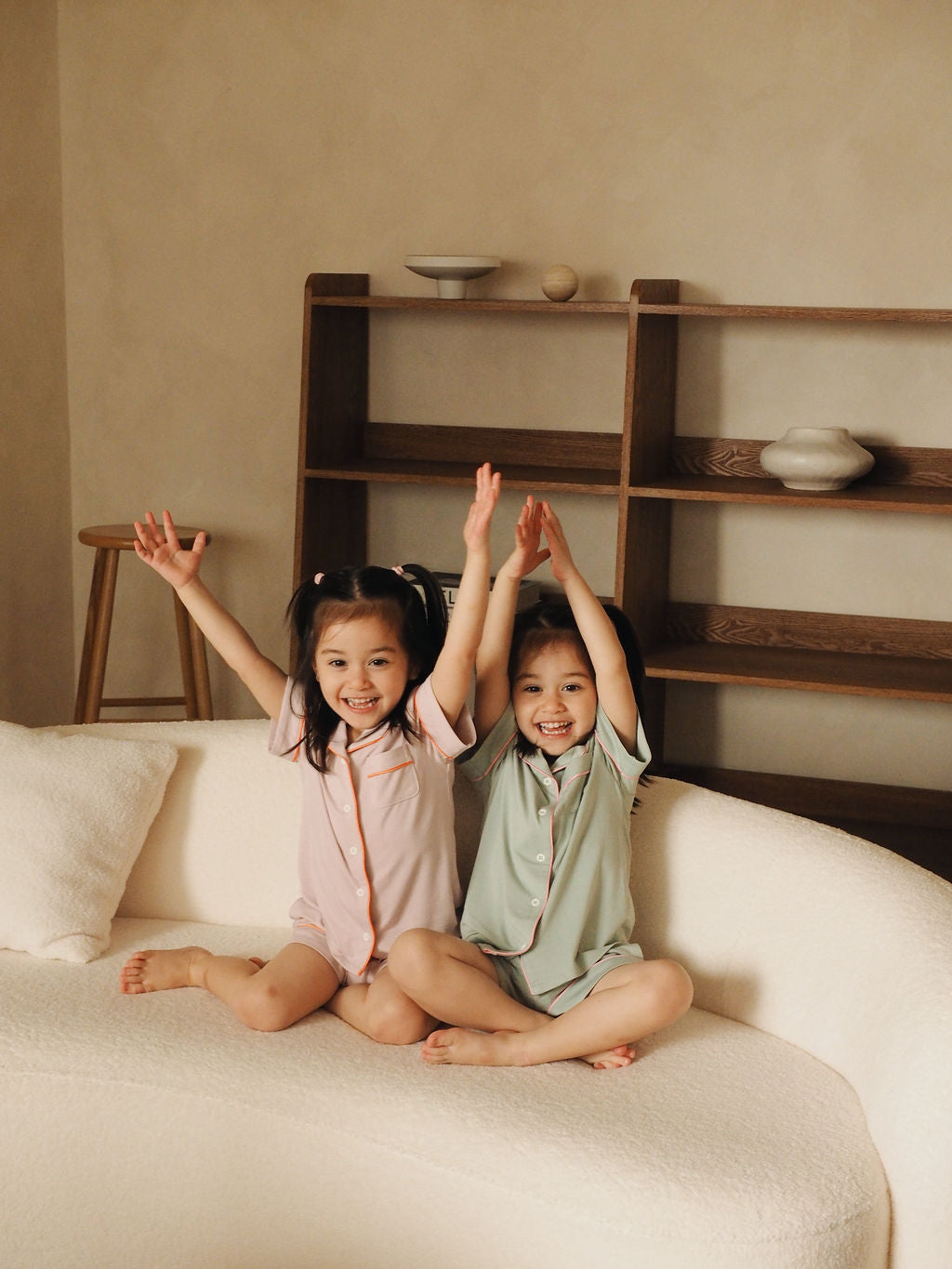 Mini Signature Pyjamas Set in Spring Pink