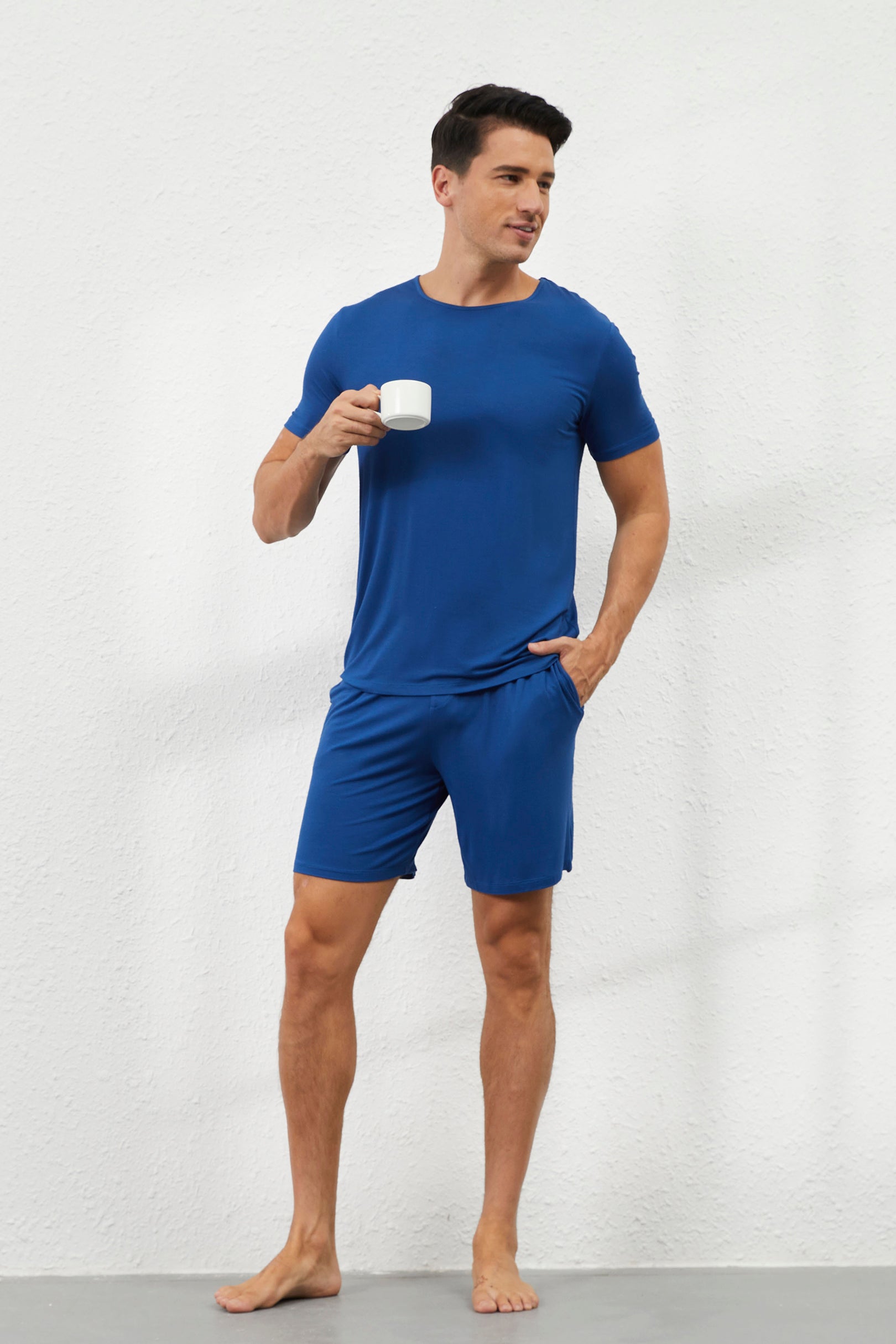 Men's Ice-Cool Lounge Shorts in Sunset Blue