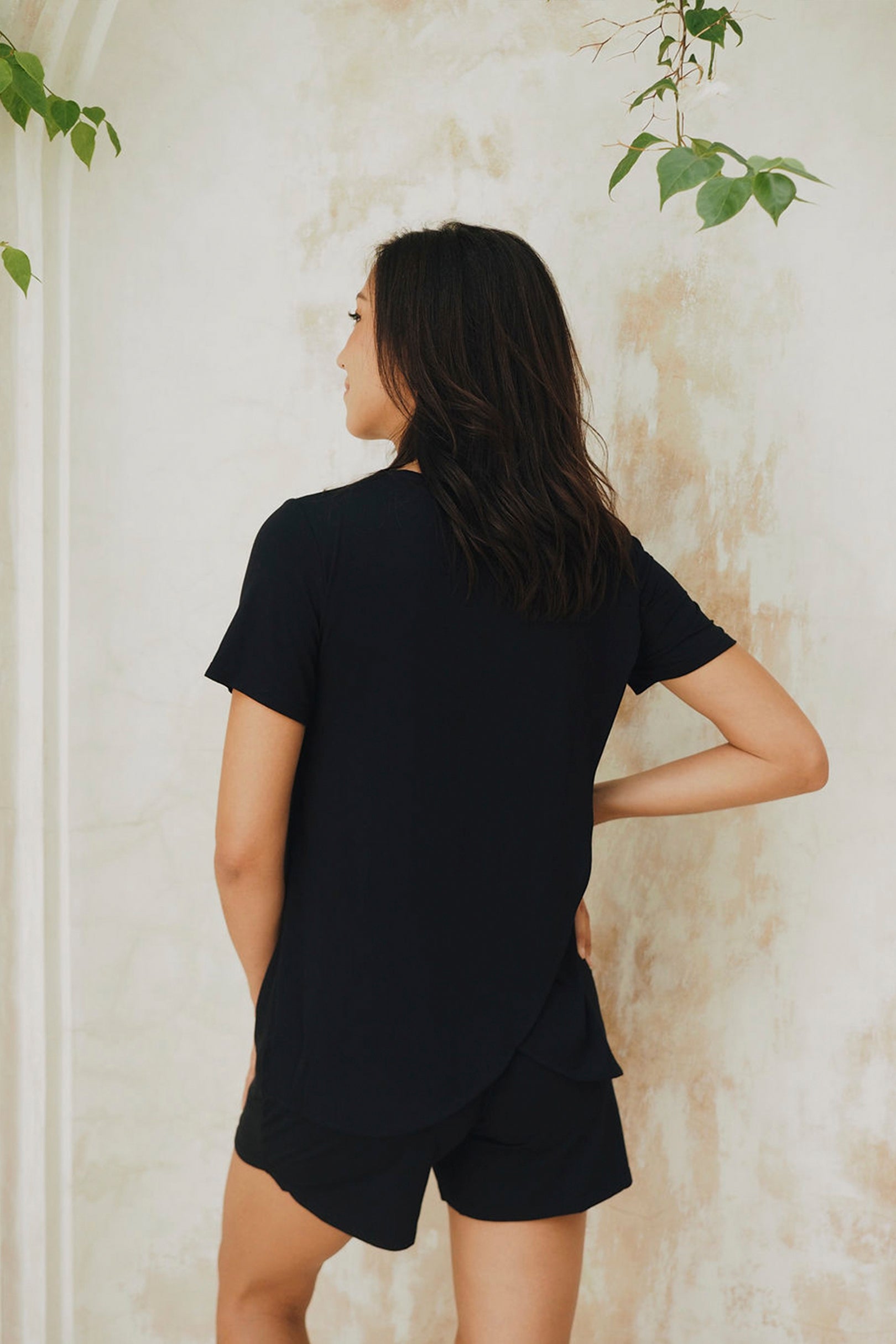 Supportive Mysa Lounge Top in Noir