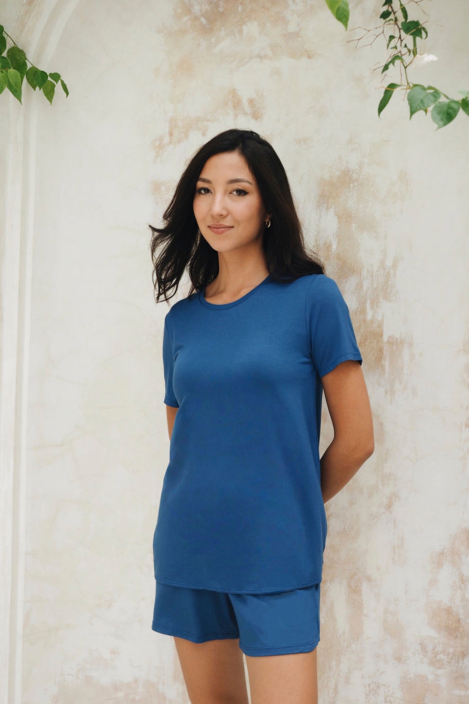 Supportive Mysa Lounge Top in Sunset Blue