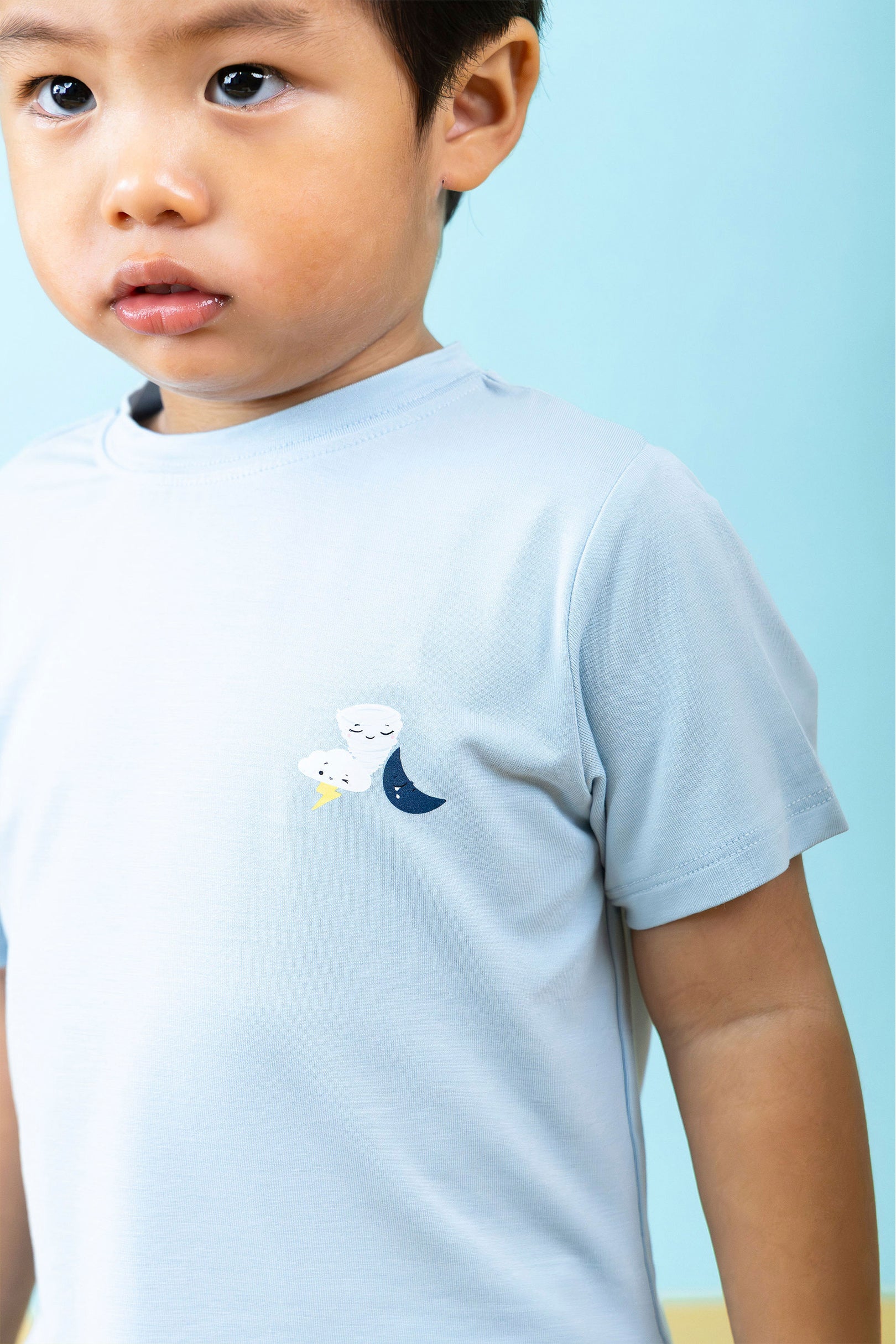 Selenightco x Sheila Sim T-Shirt & Shorts Set in Sky Whisper