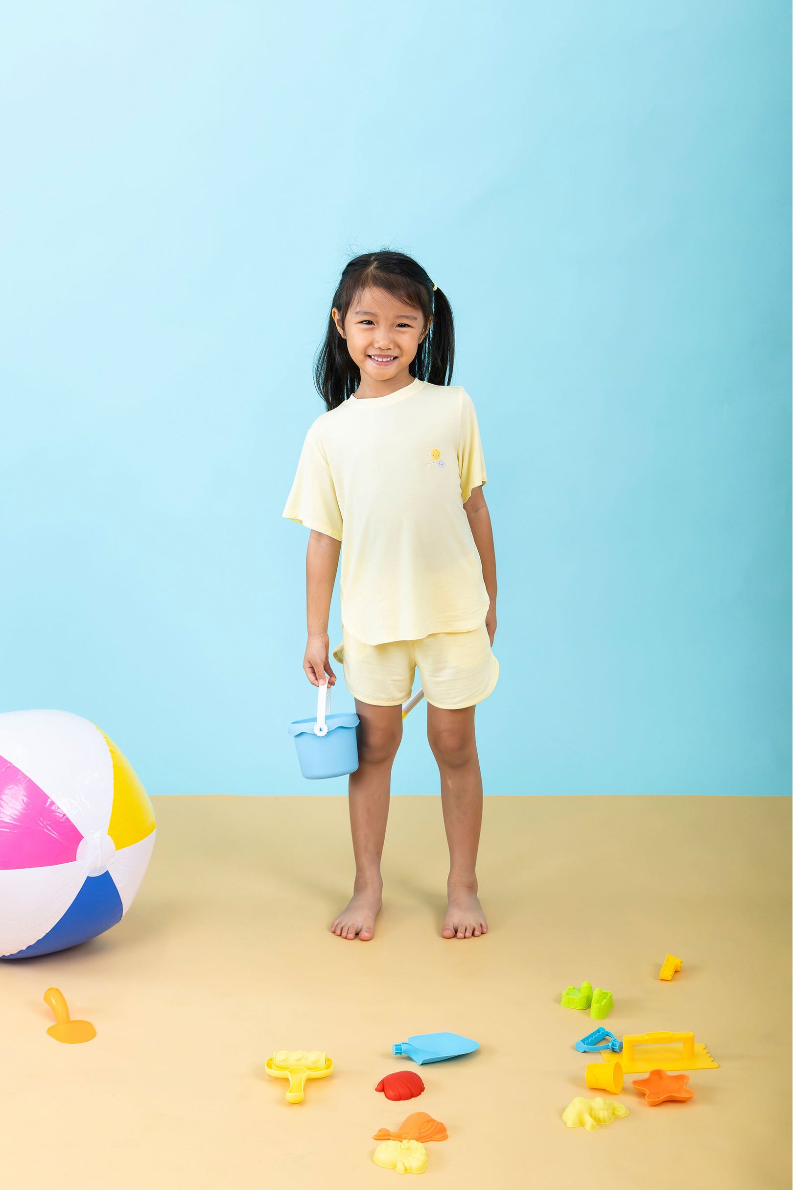 Selenightco x Sheila Sim T-Shirt & Shorts Set in Sunbeam Glow