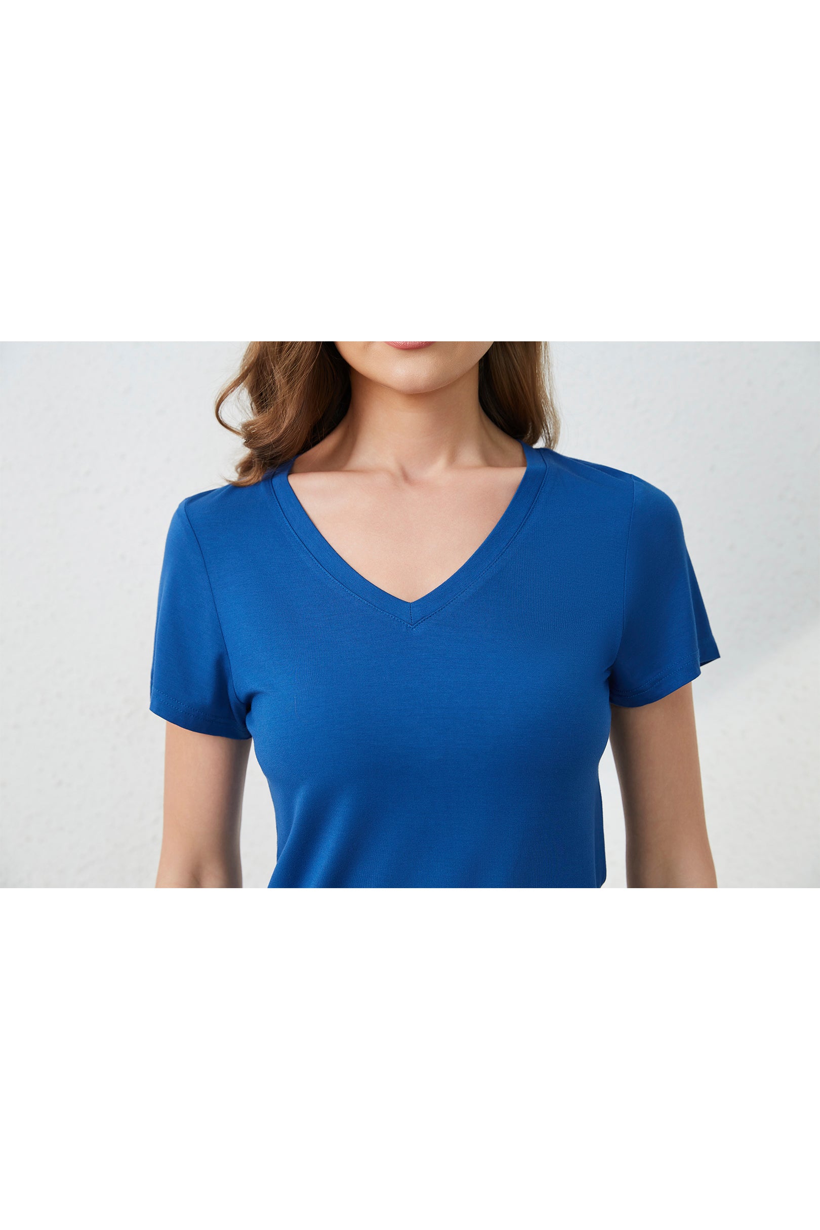 Offline V Neck Tee in Sunset Blue