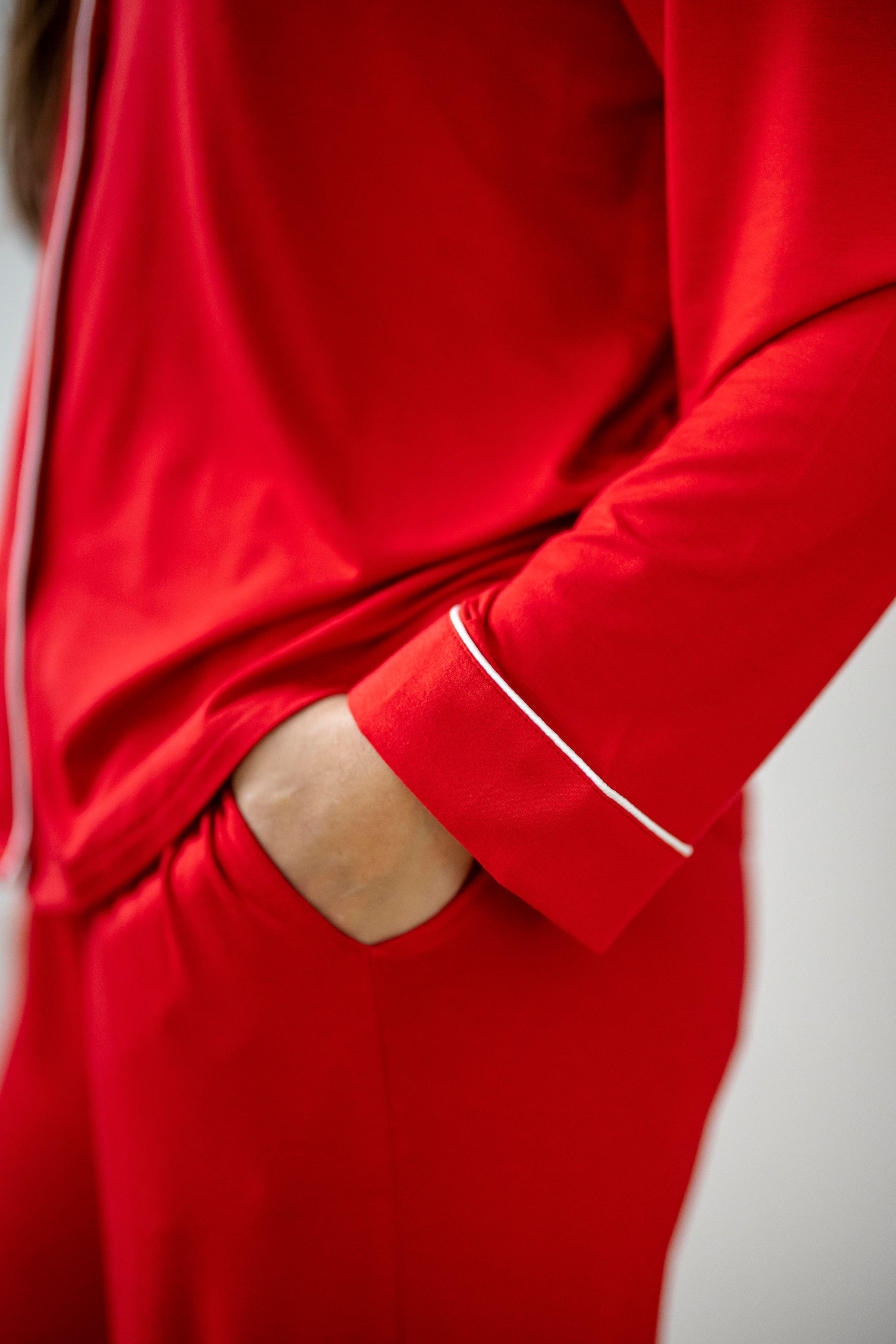 Signature Long Pyjamas Pants in Scarlet Red