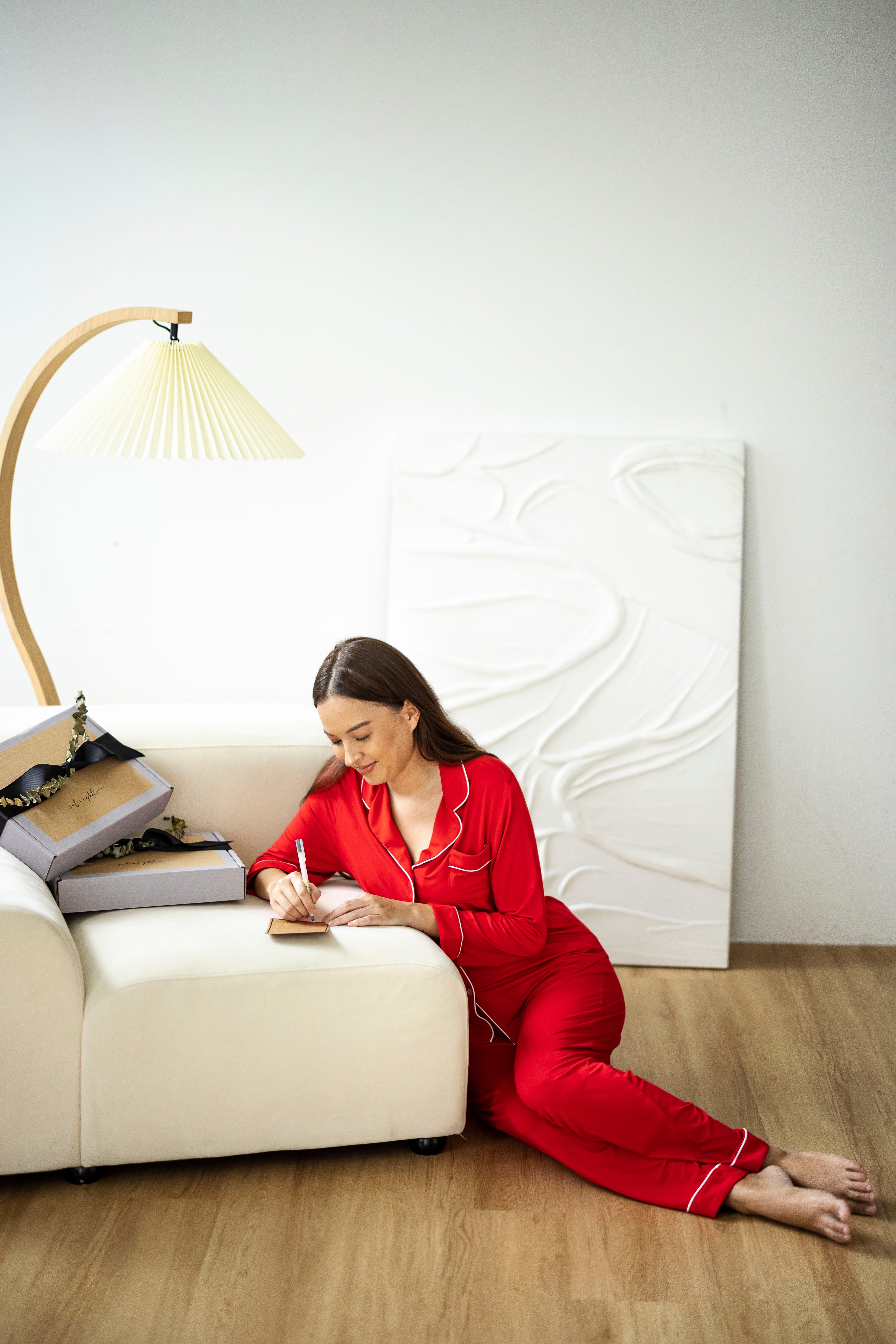 Signature Long Pyjamas Pants in Scarlet Red