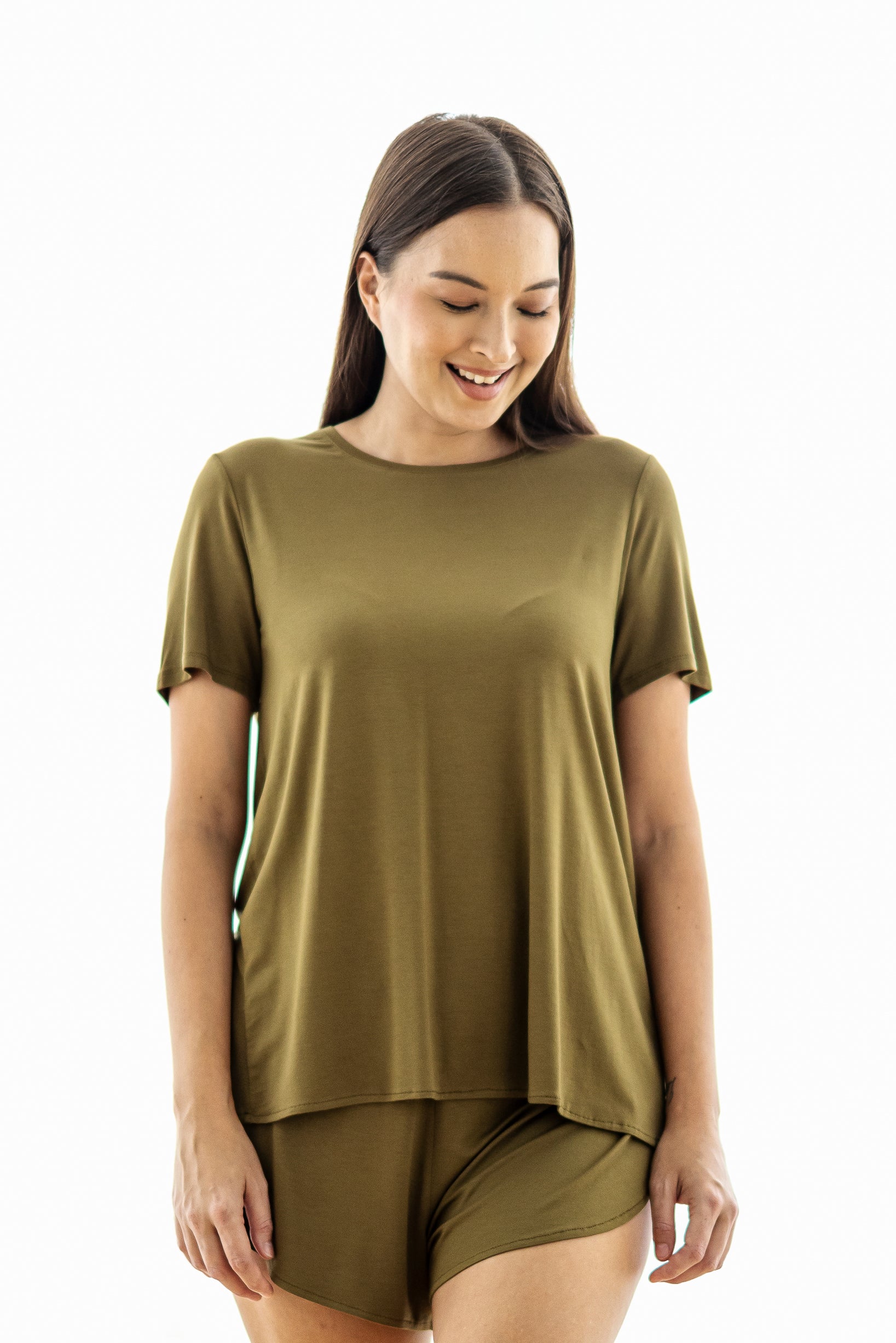 Mysa Lounge Top in Deep Olive