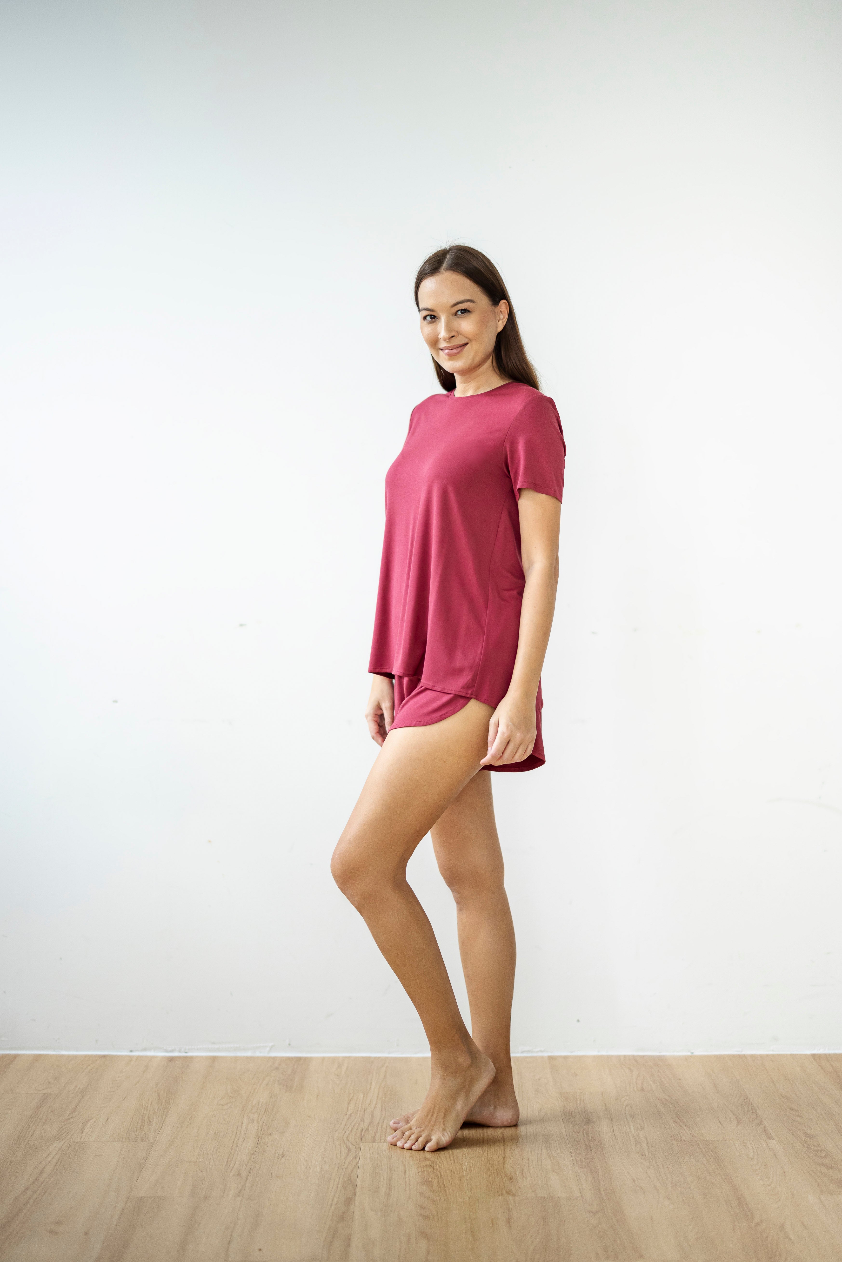 Mysa Lounge Shorts in Burnt Sienna