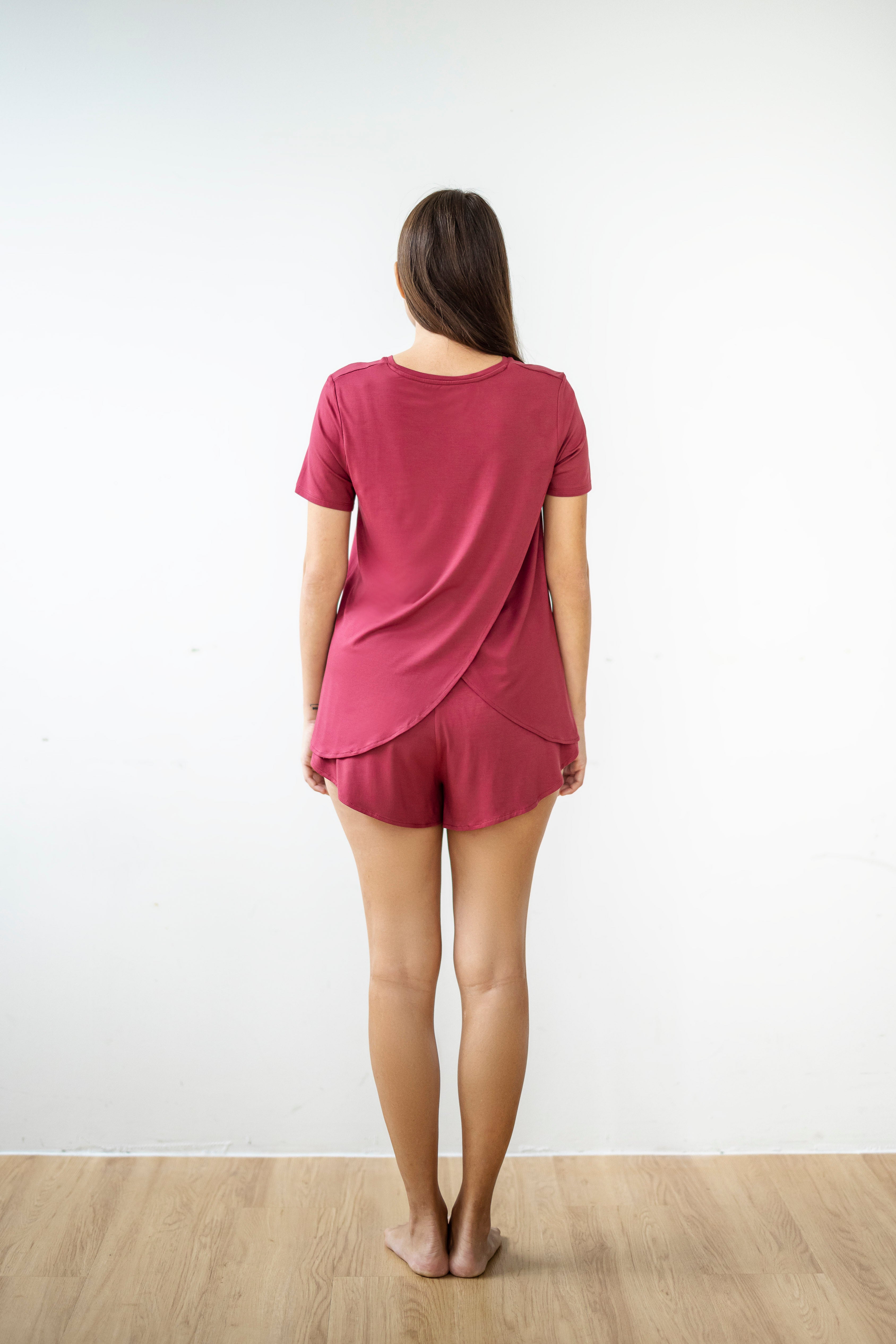 Mysa Lounge Shorts in Burnt Sienna