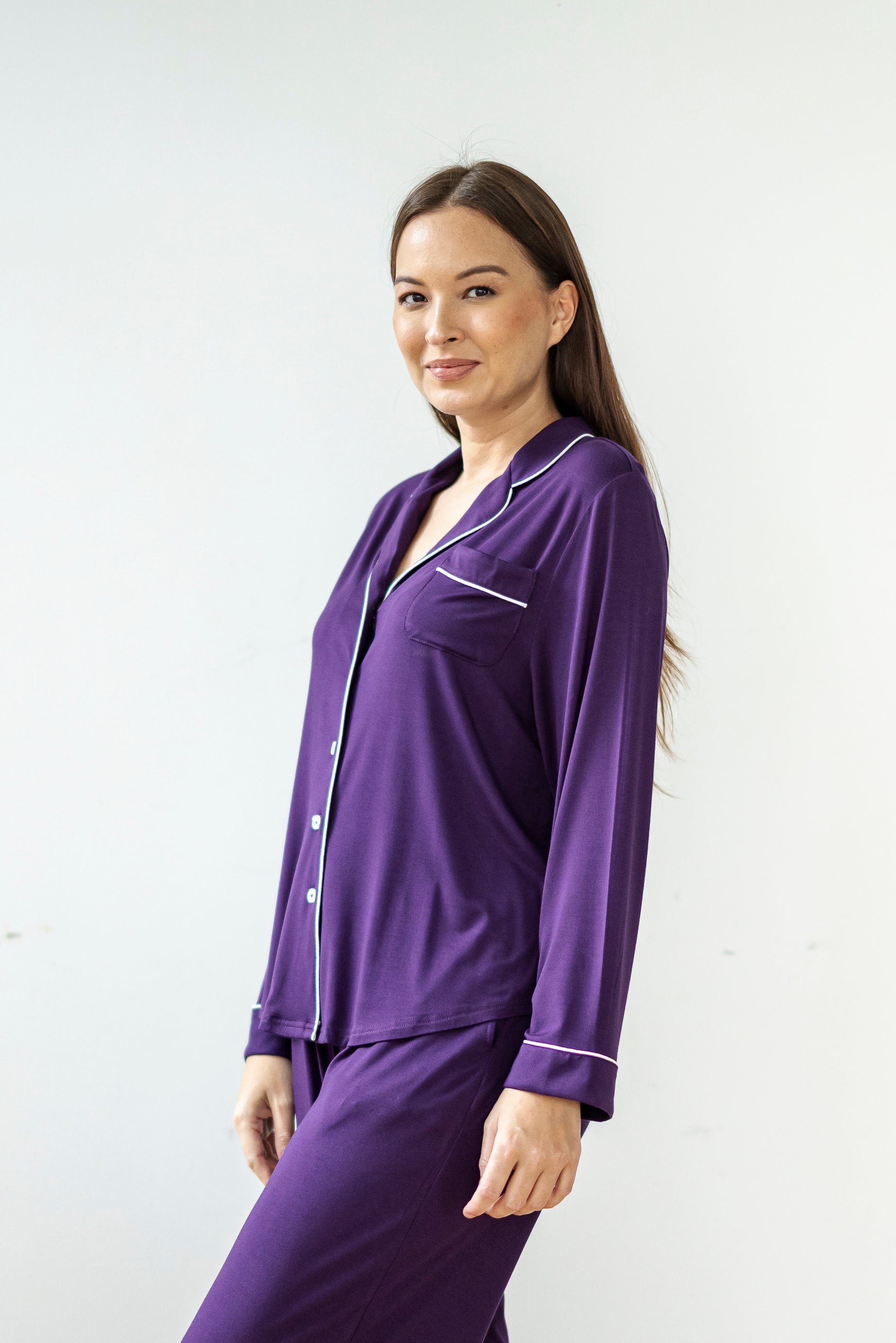 Signature Long Pyjamas Shirt in Twilight