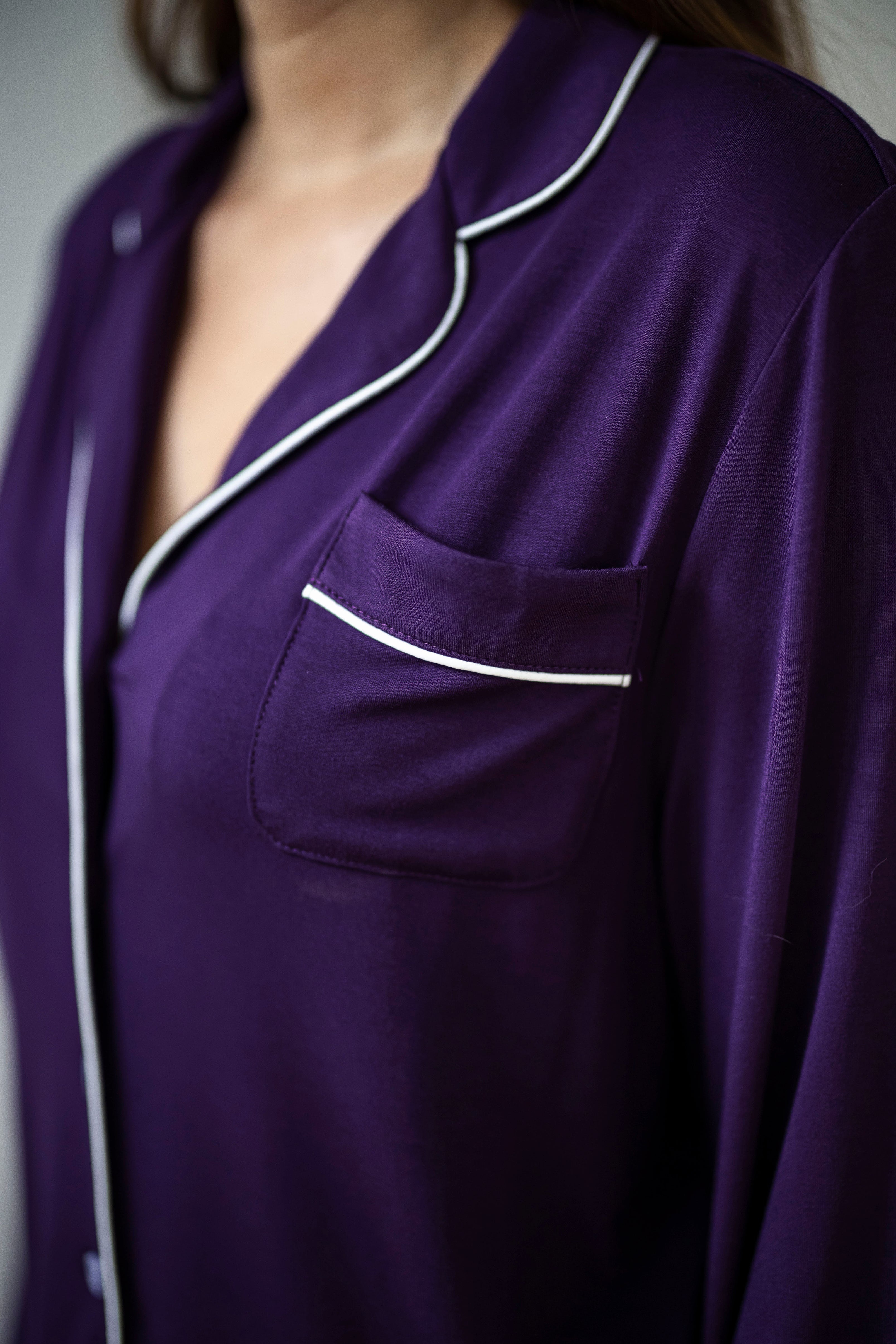 Signature Long Pyjamas Shirt in Twilight