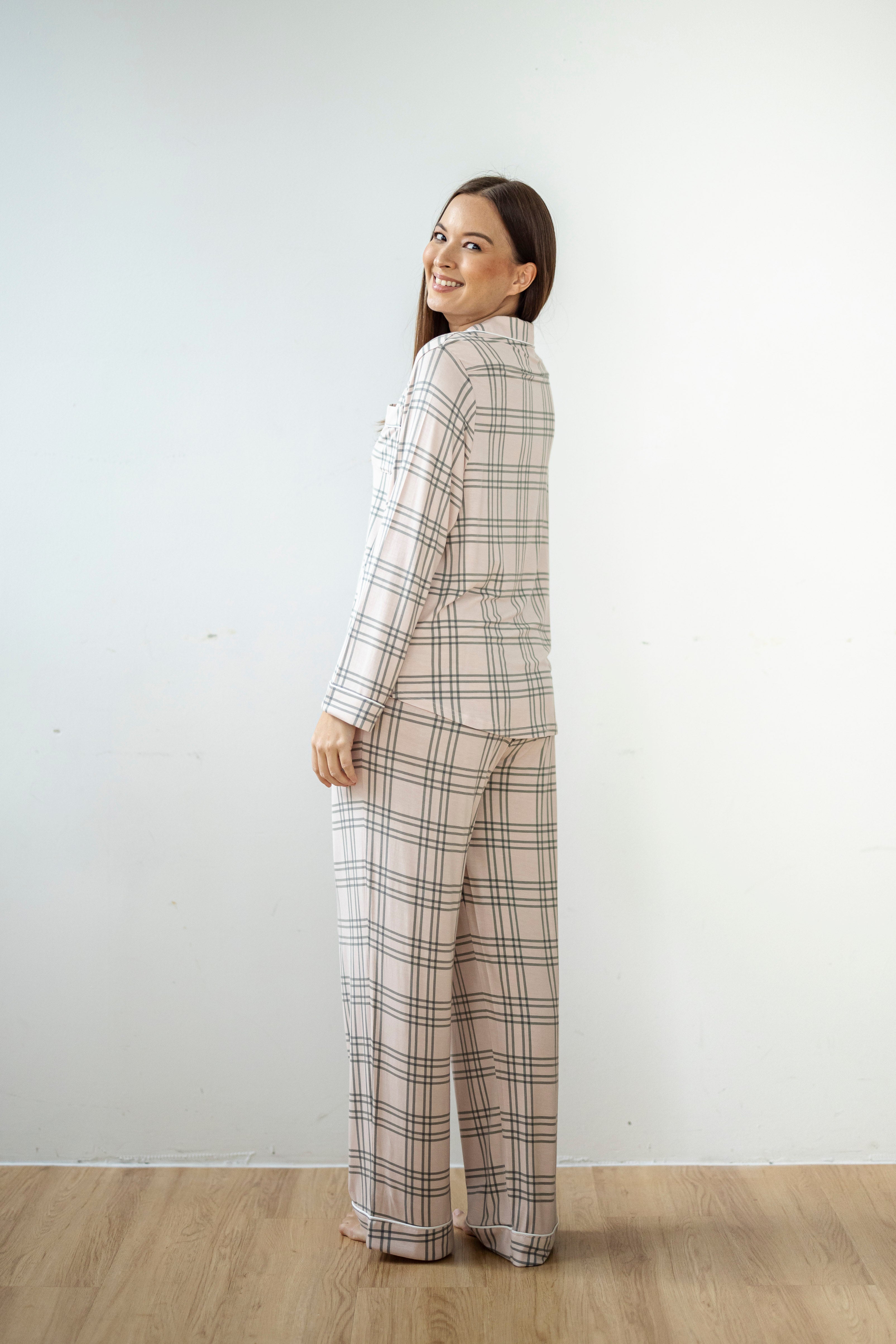Signature Long Pyjamas Pants in Checkered