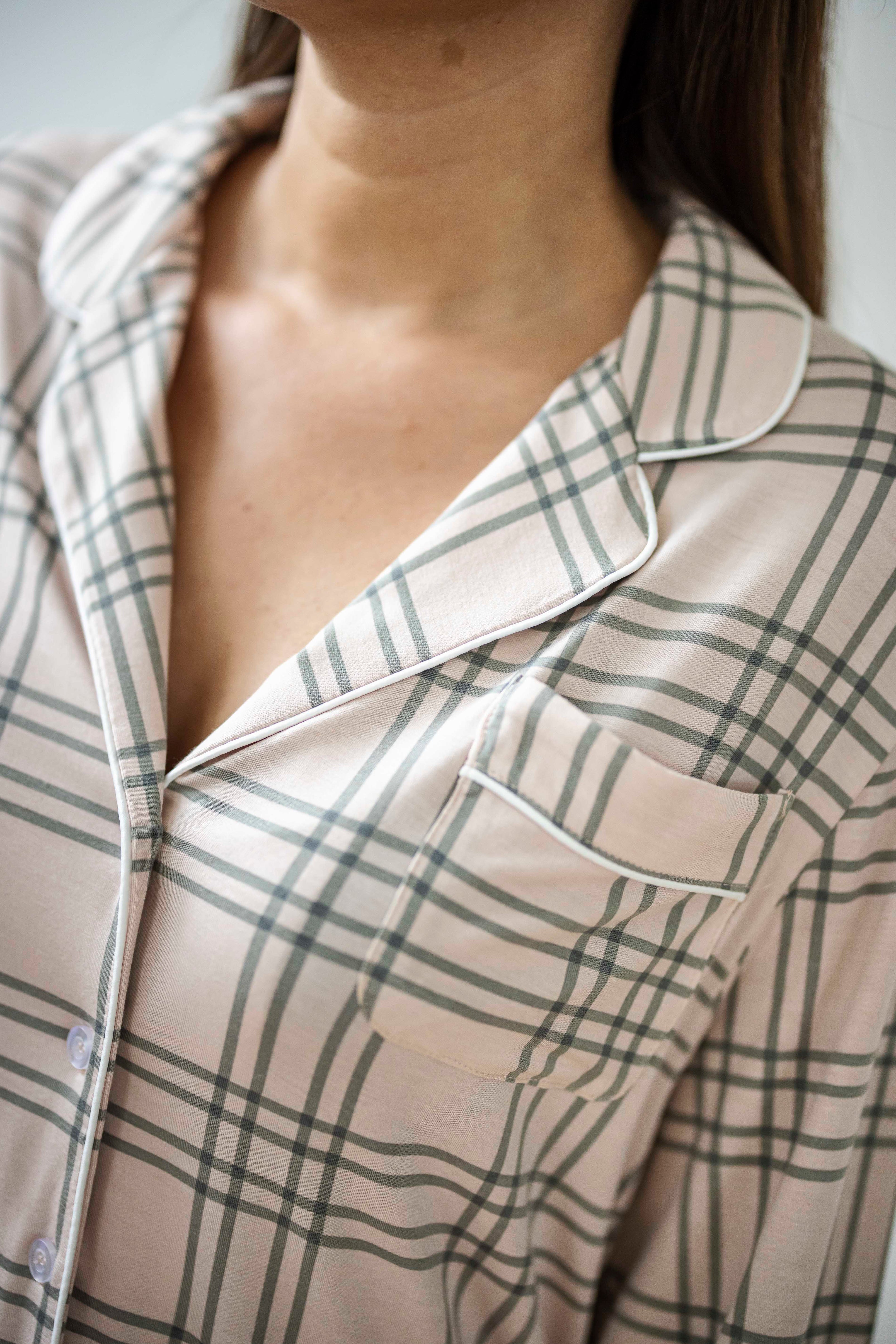 Signature Long Pyjamas Shirt in Checkered