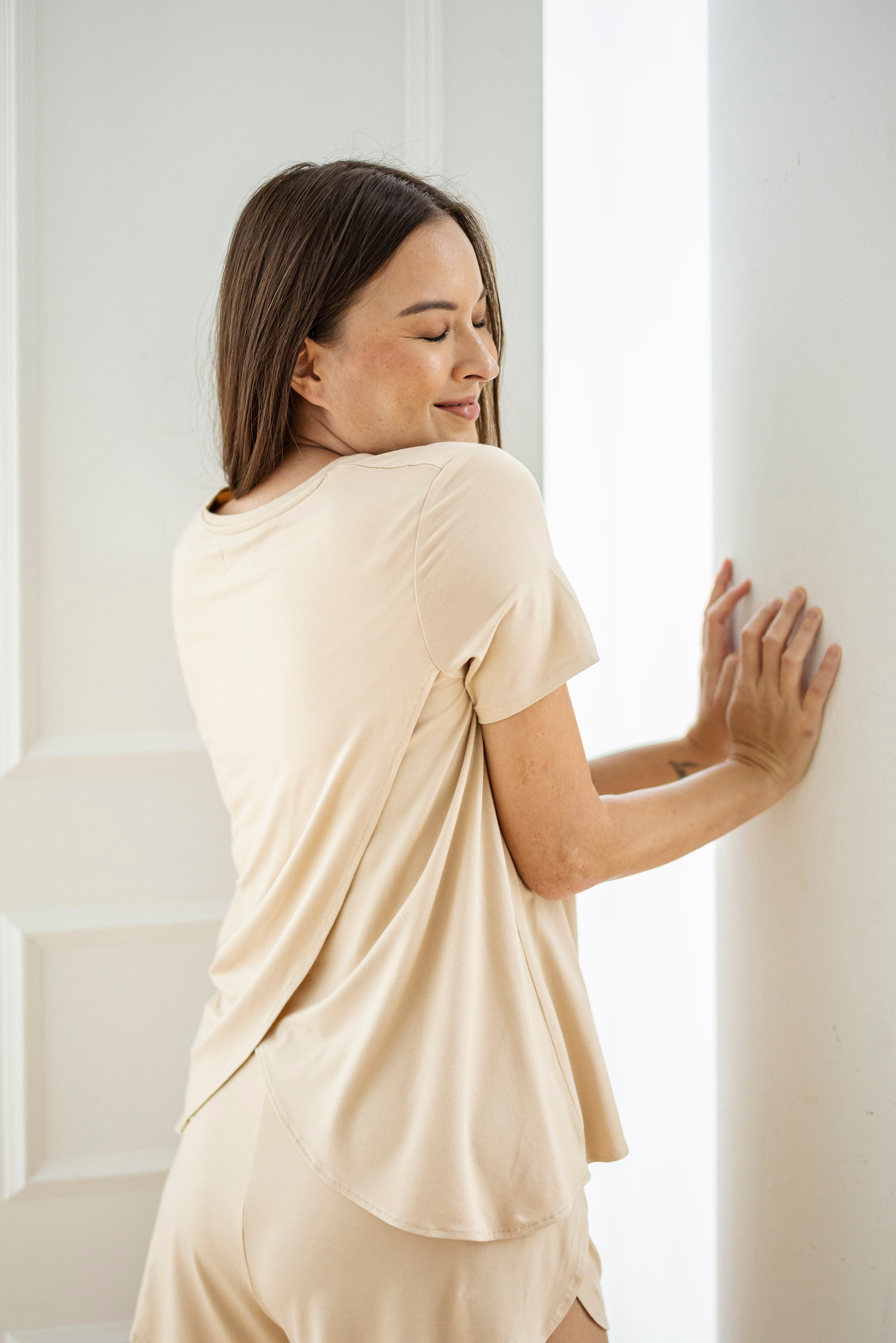 Mysa Lounge Top in Sandstone